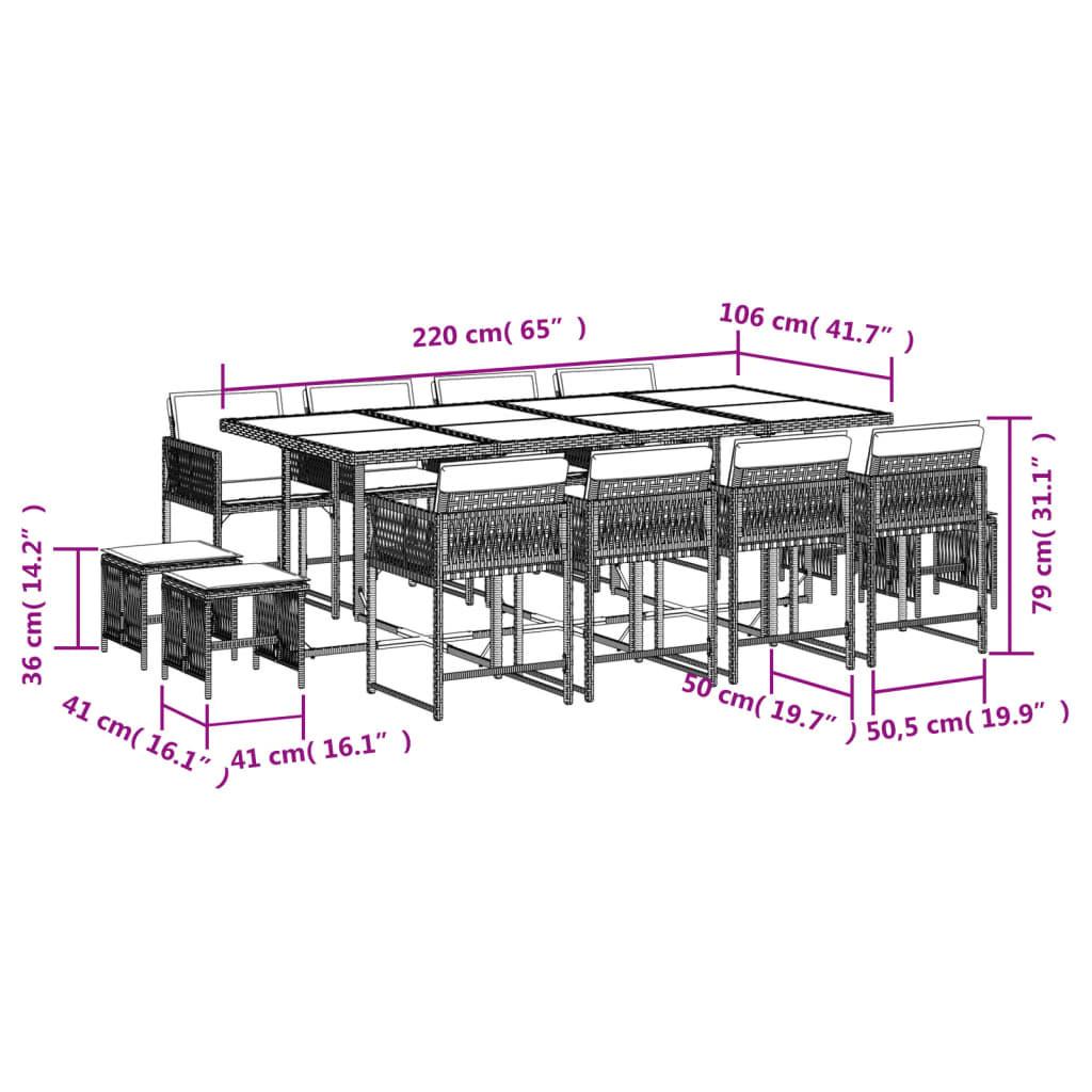 VidaXL Garten essgruppe poly-rattan
