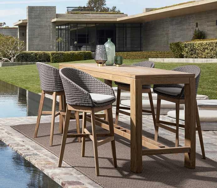 mutoni Garten Barhocker Coachella mit Kissen Stone