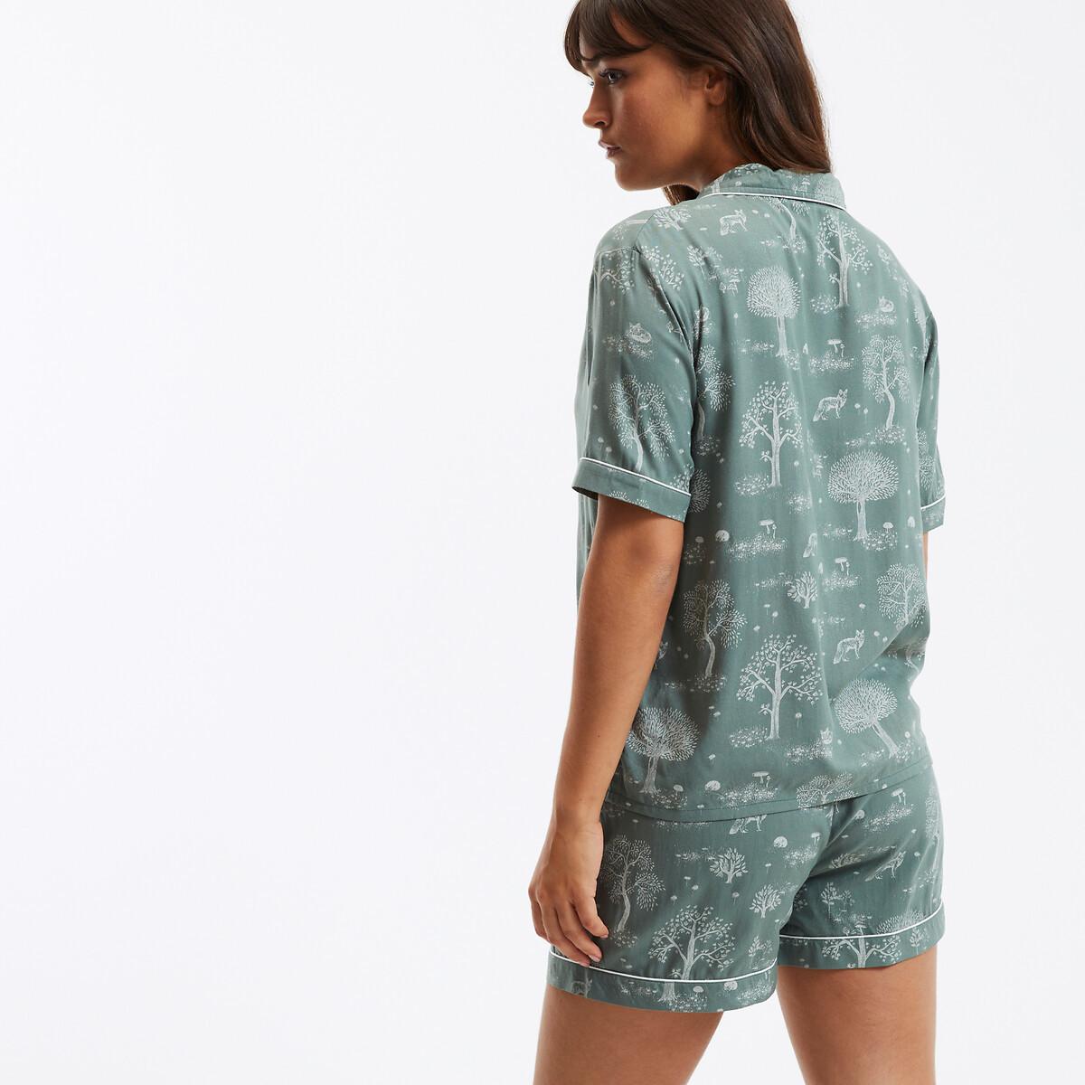 La Redoute Collections Kurzpyjama mit Naturprint
