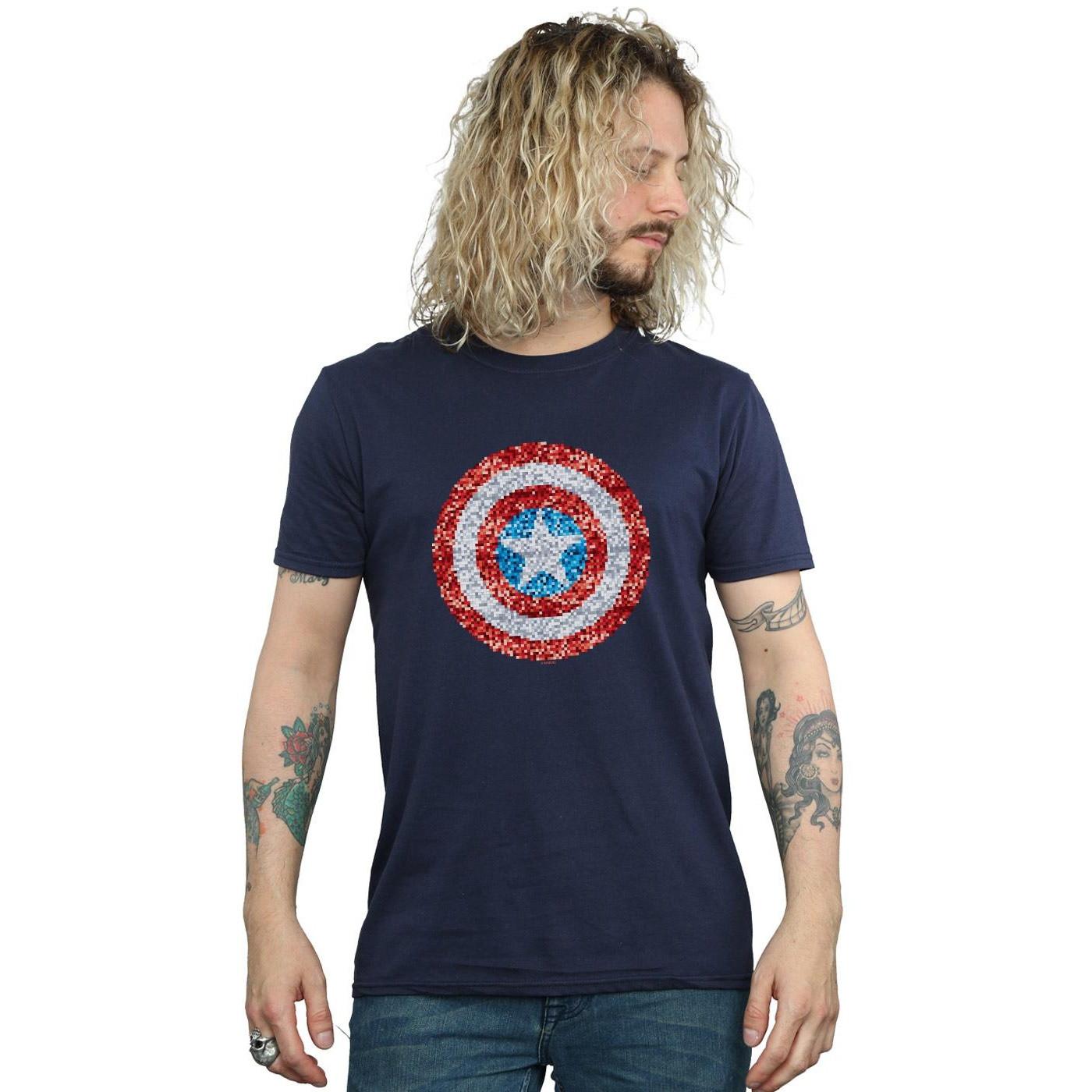 MARVEL Captain America Pixelated Shield T-Shirt