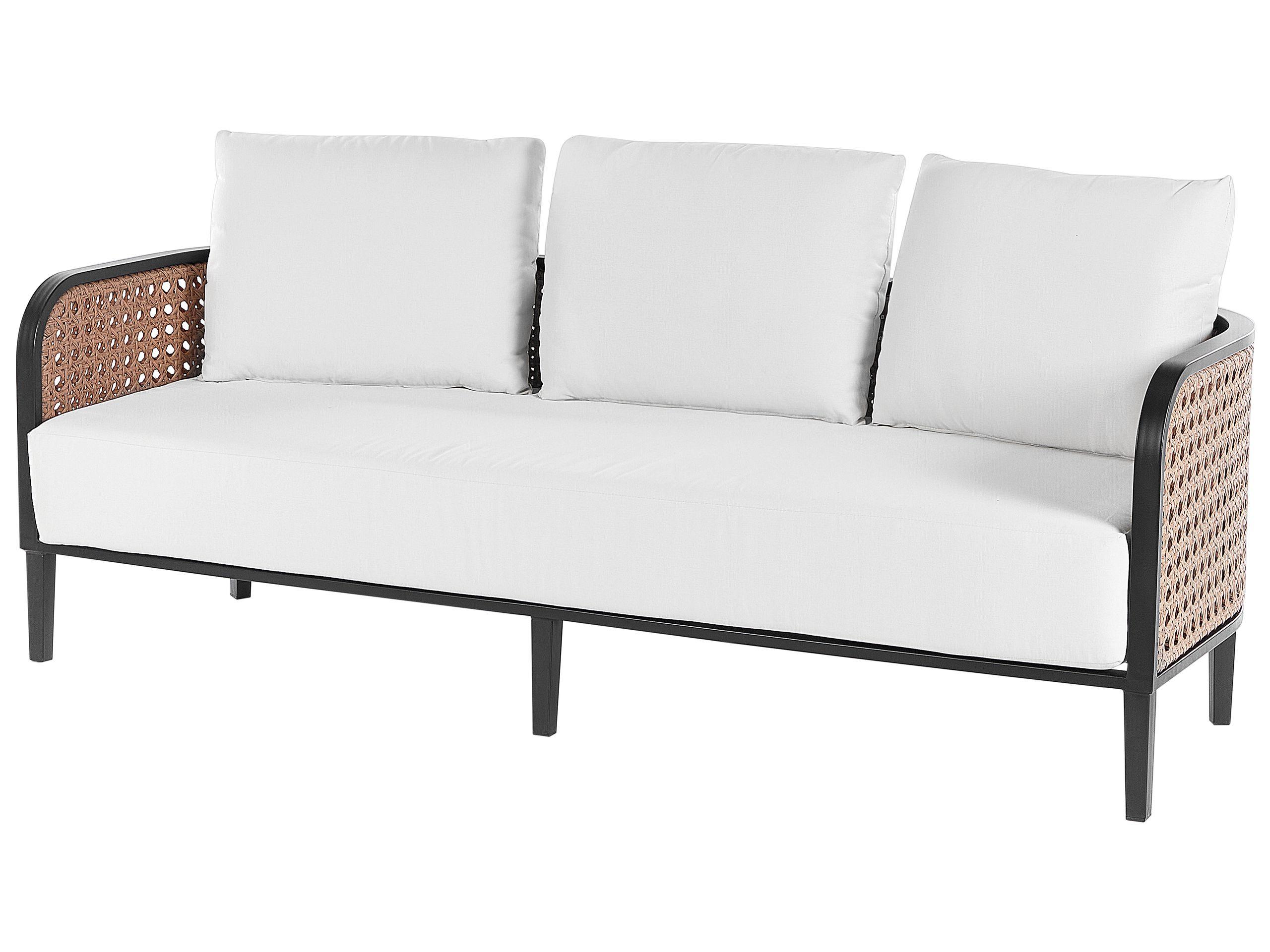 Beliani 3-Sitzer Sofa mit Sesseln aus Aluminium Boho MONTEFALCO