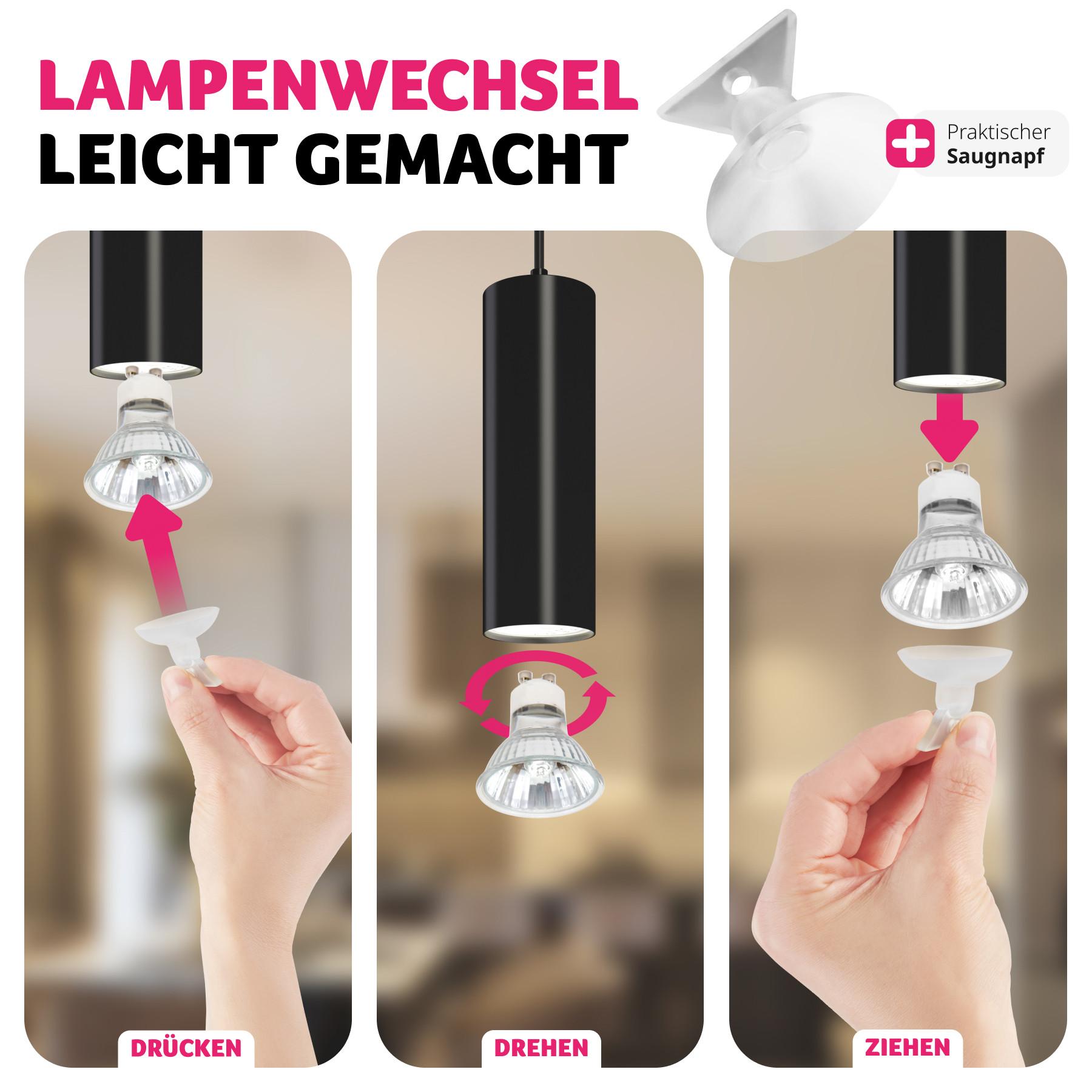 Tectake Pendelleuchte Lumea, 4-flammig, längenverstellbare Kabel