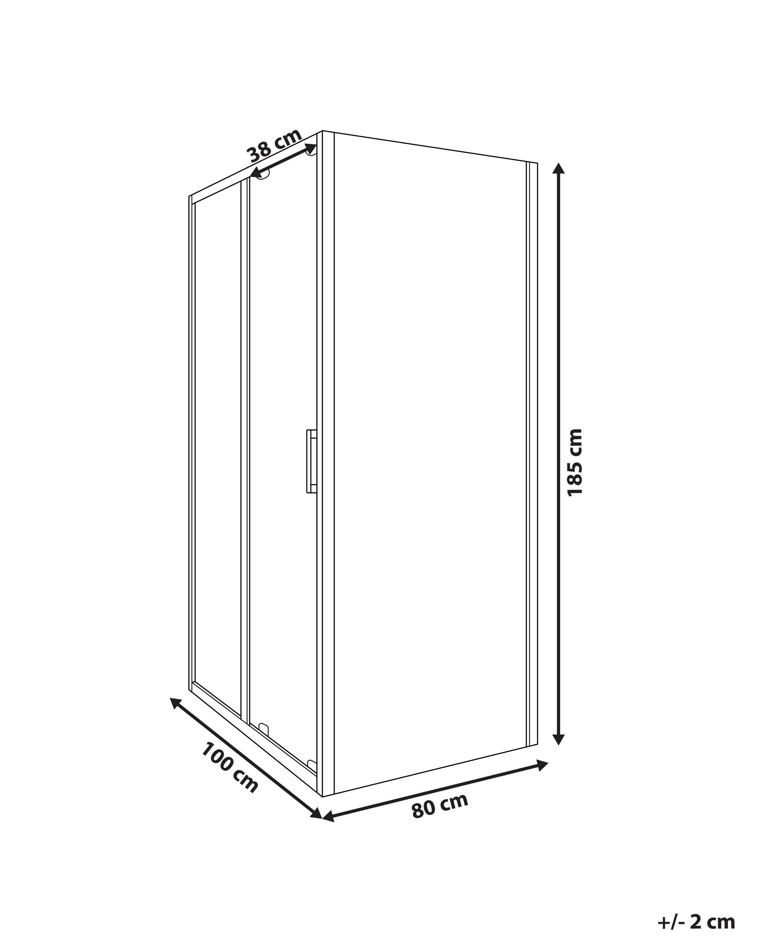 Beliani Duschkabine aus Sicherheitsglas Klassisch YORO