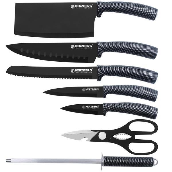 Northio Messerset mit Drehständer, 8-teilig - Carbon