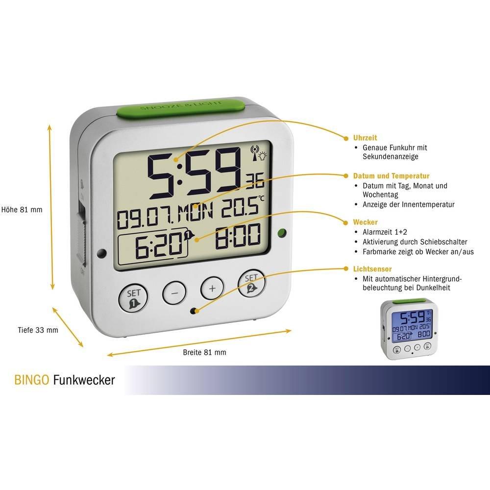 TFA Dostmann Funk-Wecker Bingo