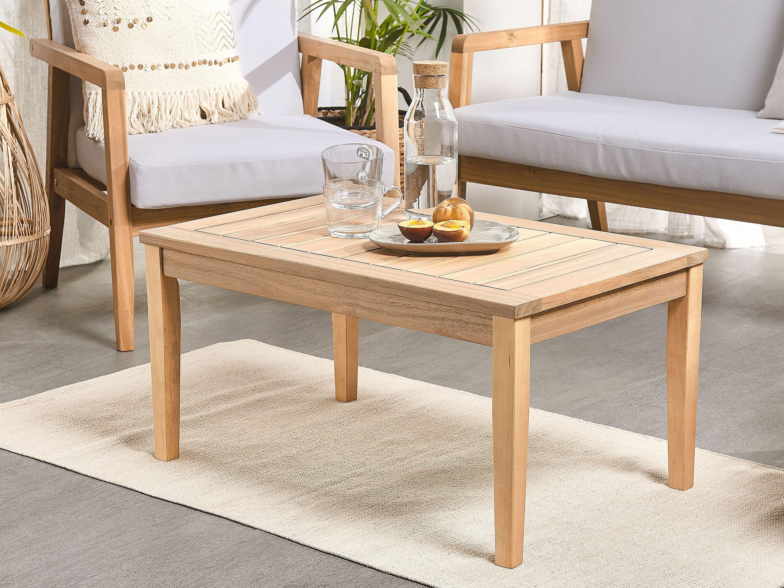 Beliani Lounge Set mit Tisch aus Akazienholz Retro PALLANO