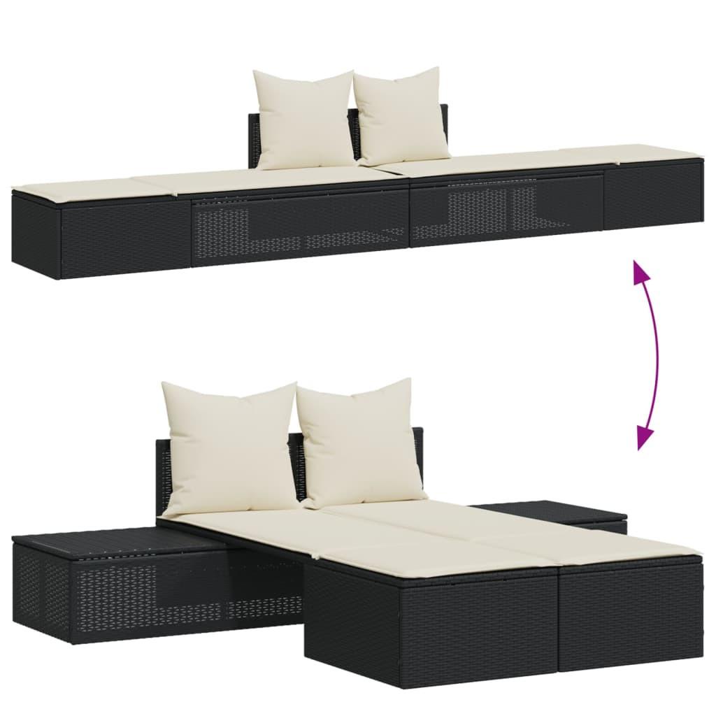 VidaXL Doppel-sonnenliege poly-rattan
