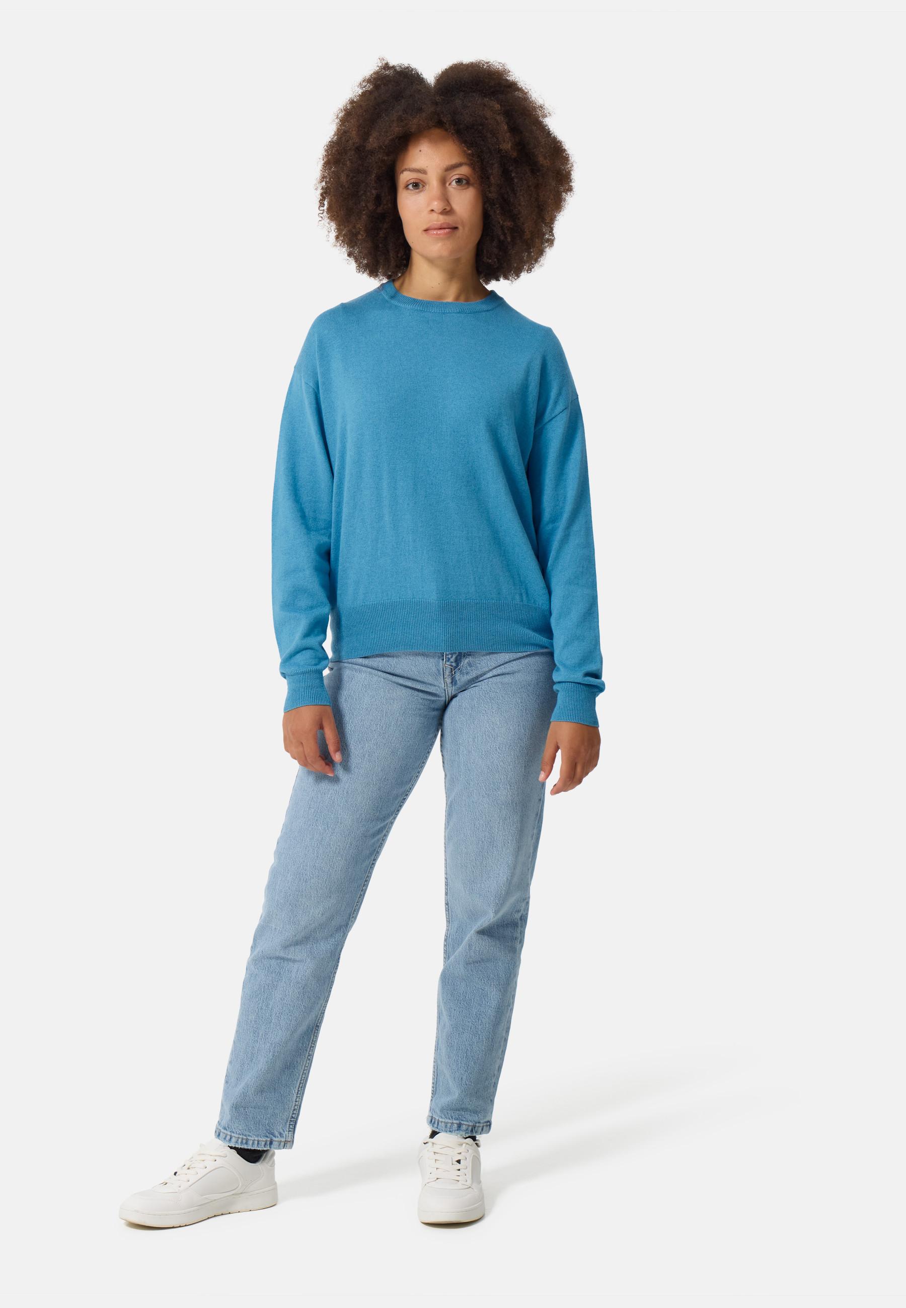 CASH-MERE.CH Wolle Kaschmir Oversize Style Rundhals Pullover