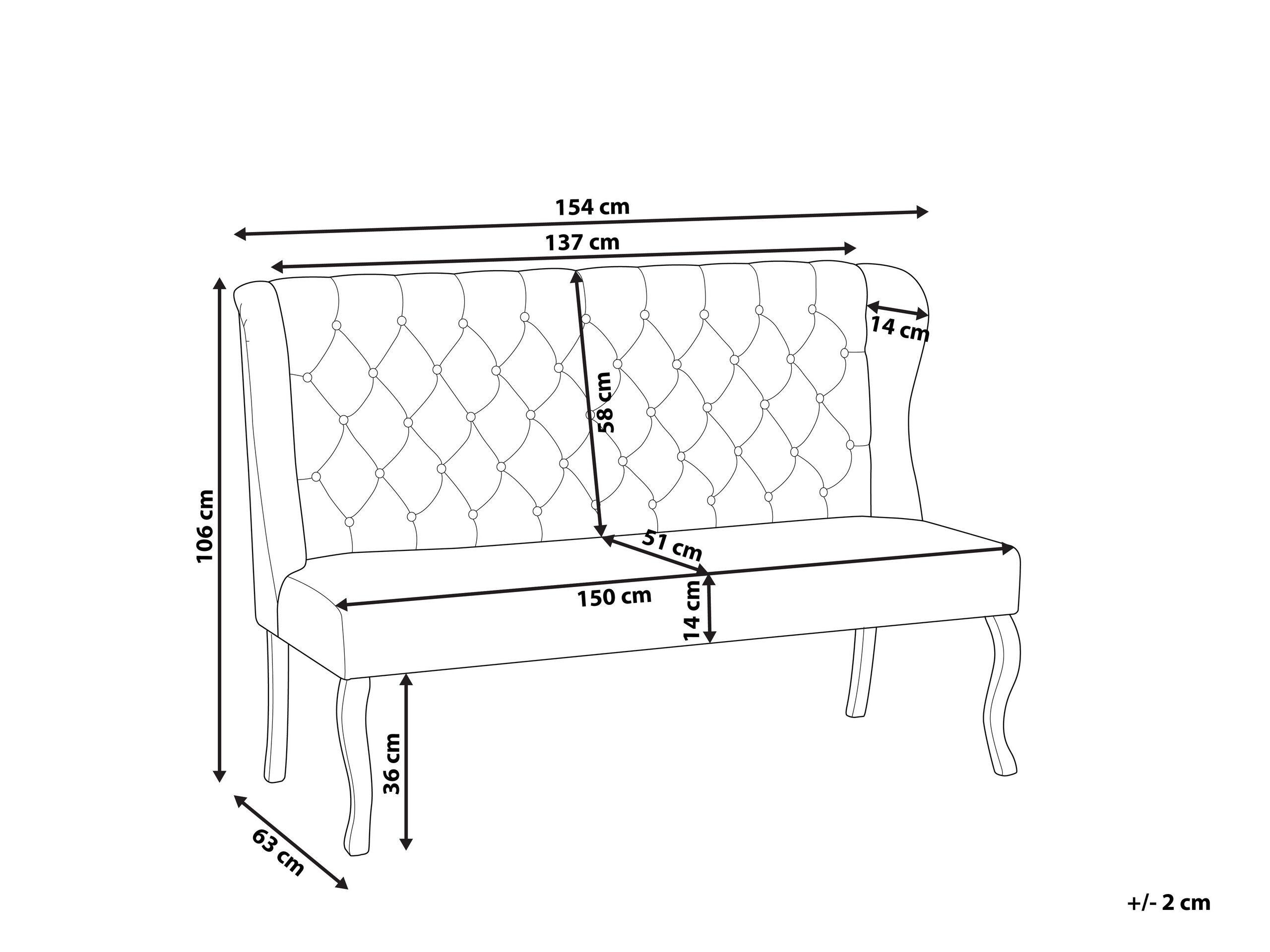 Beliani Küchensofa aus Polyester Retro TORSBY