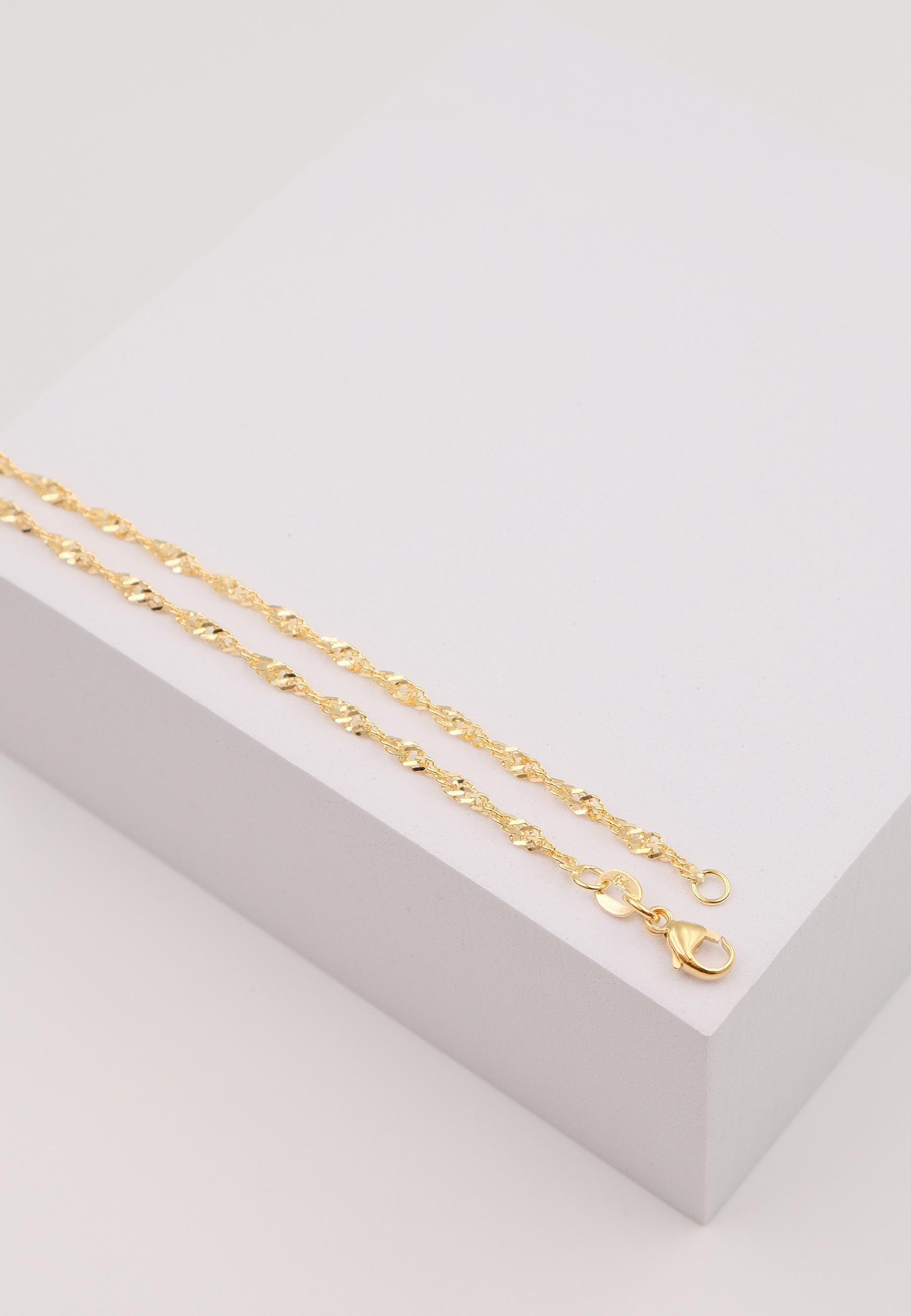MUAU Schmuck Collier Singapur Gelbgold 750, 2.4mm, 45cm