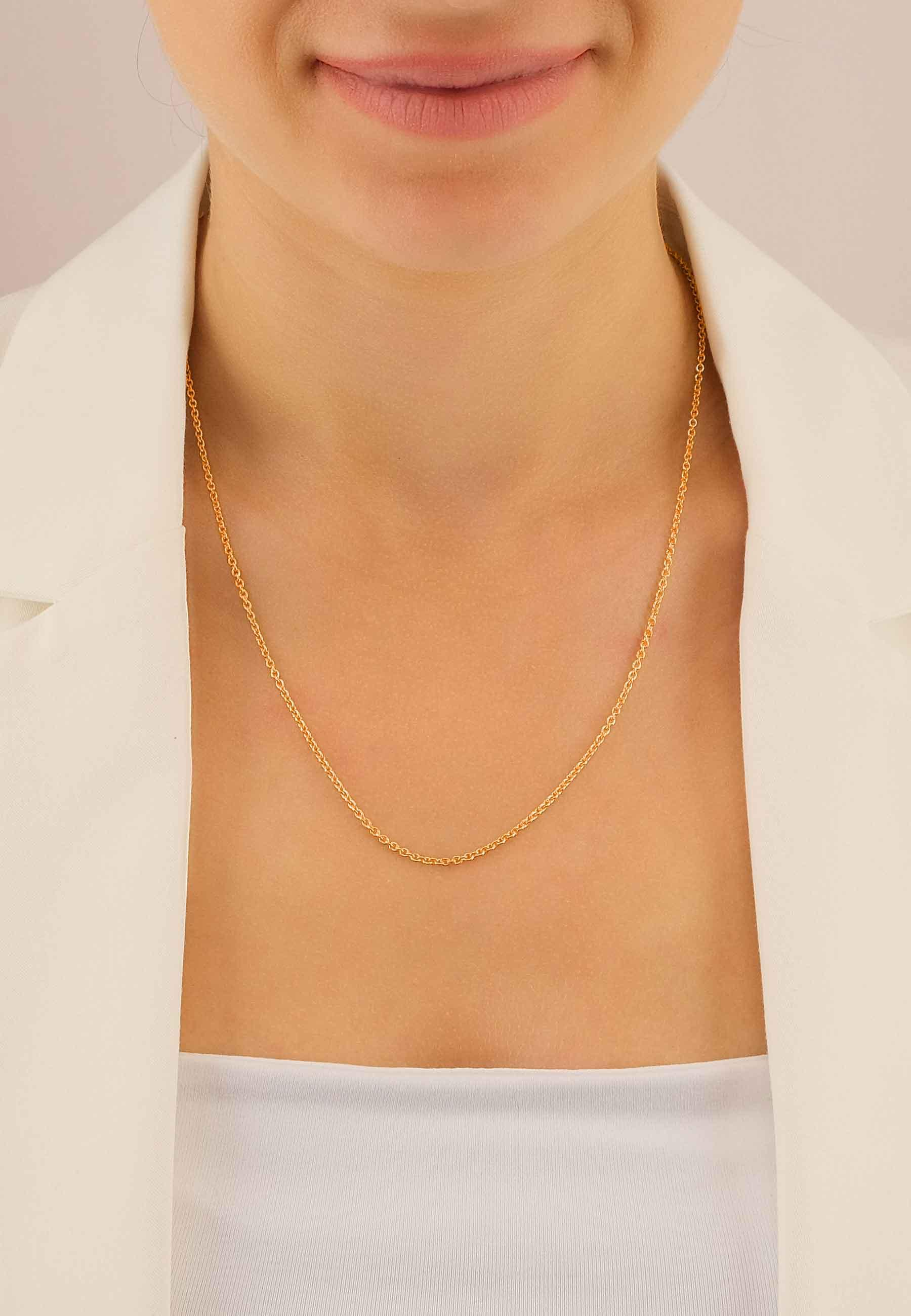 MUAU Schmuck Collier Rundanker Rotgold 750, 1.9mm, 42cm