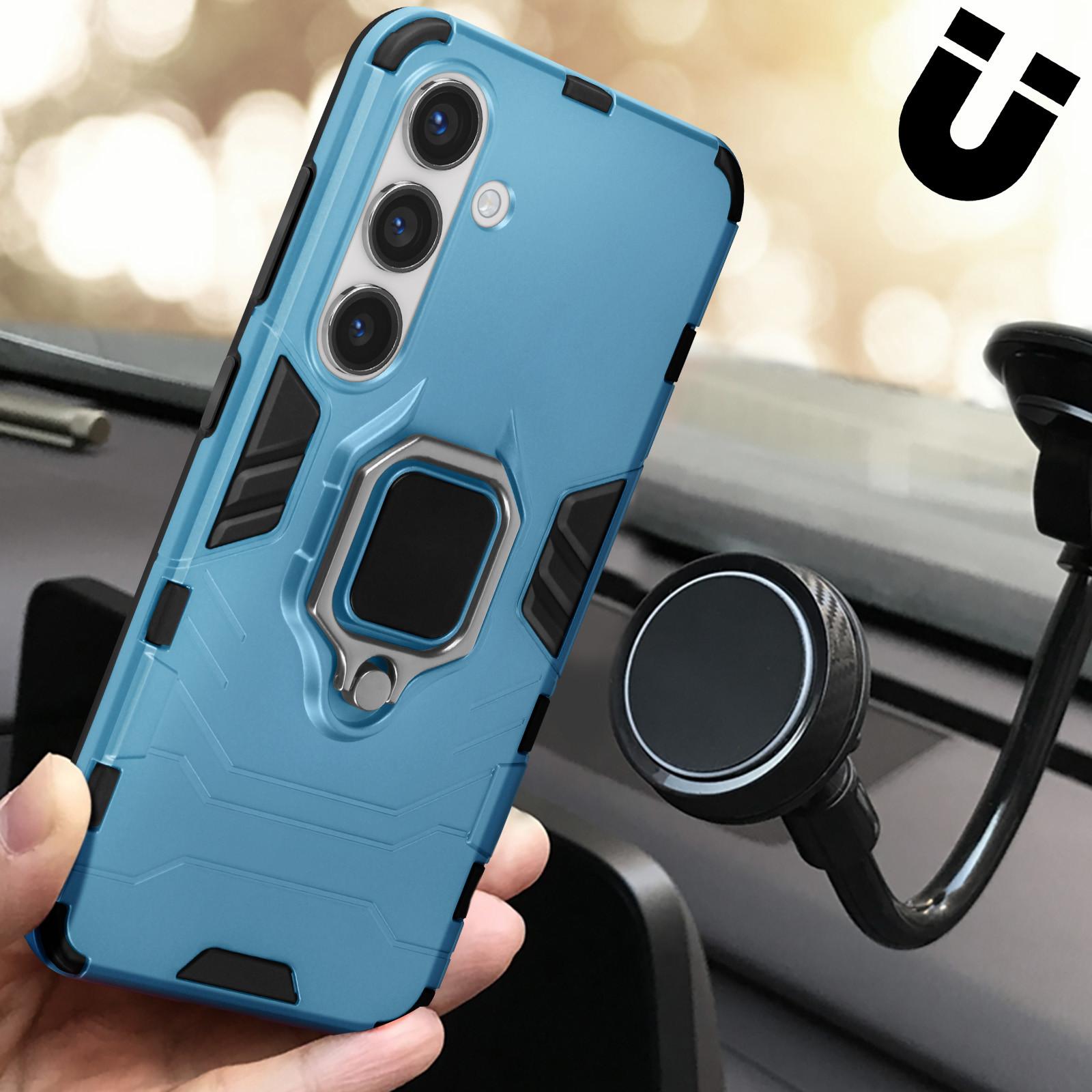 Avizar Ring-Hülle Samsung Galaxy S24 Blau