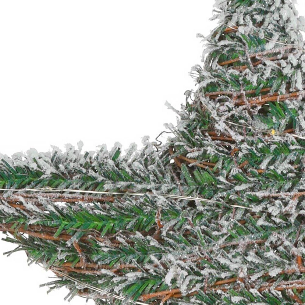 B2X Weihnachtsstern mit Schneeeffekt und 20 LED-Lichtern