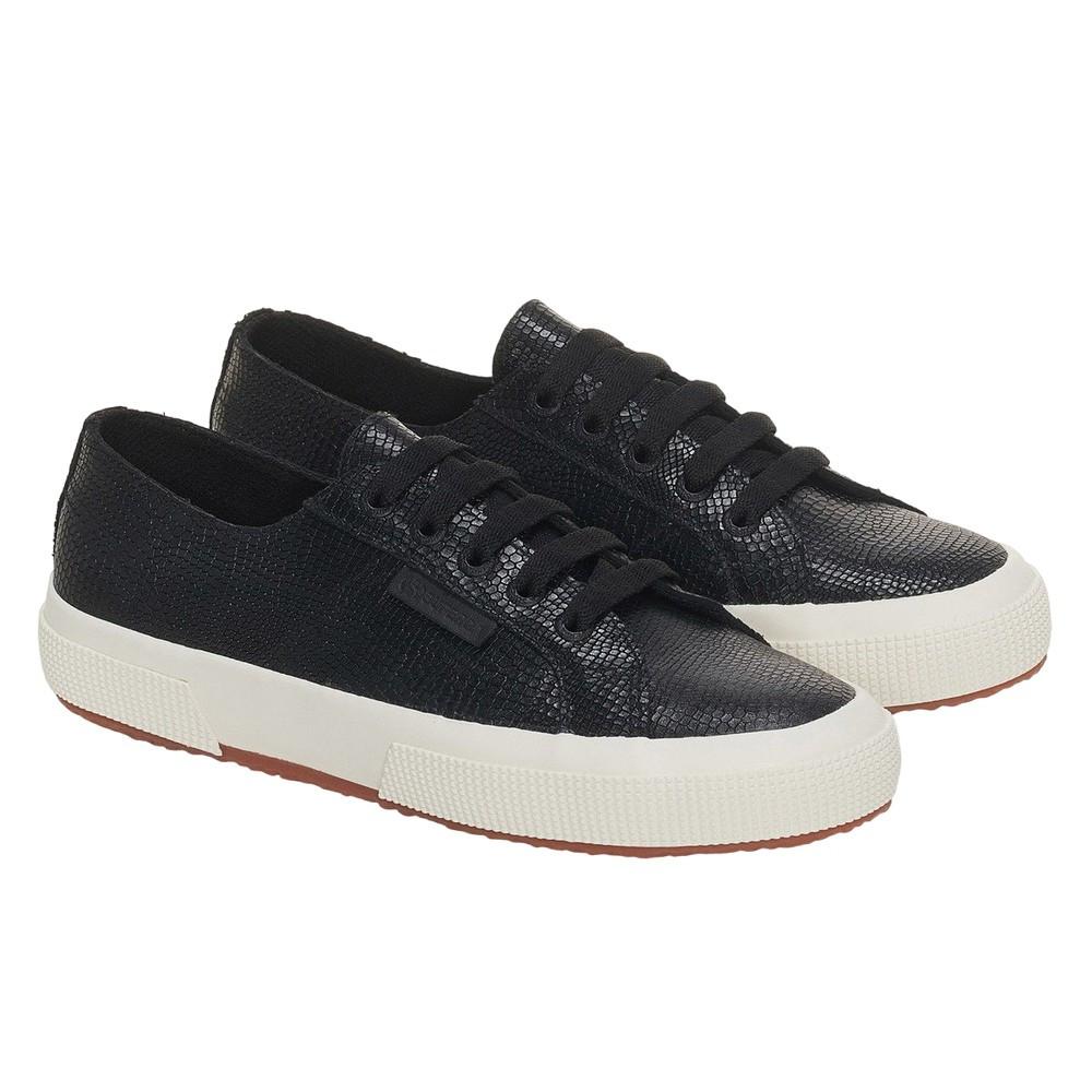 SUPERGA Sneaker 2750, Schlangenmuster, Narbiges Leder