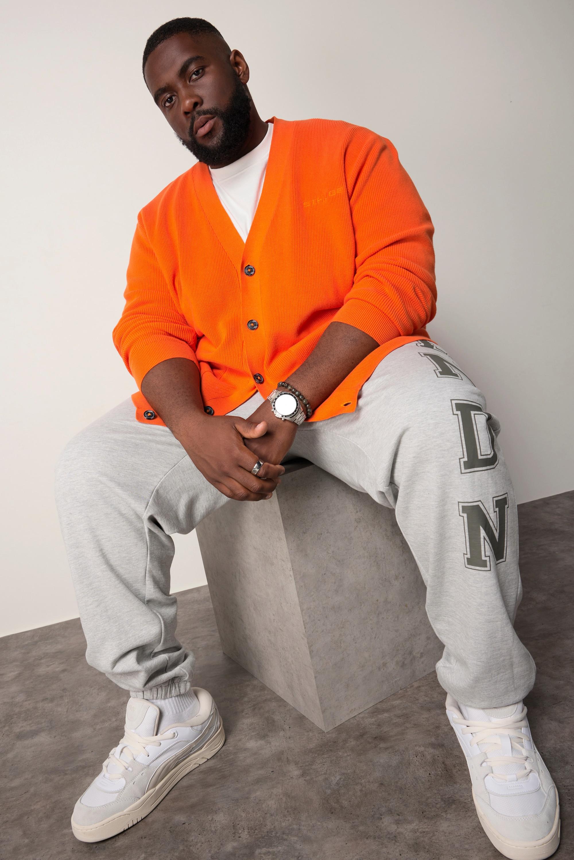 Sthuge Strickjacke, V-Ausschnitt