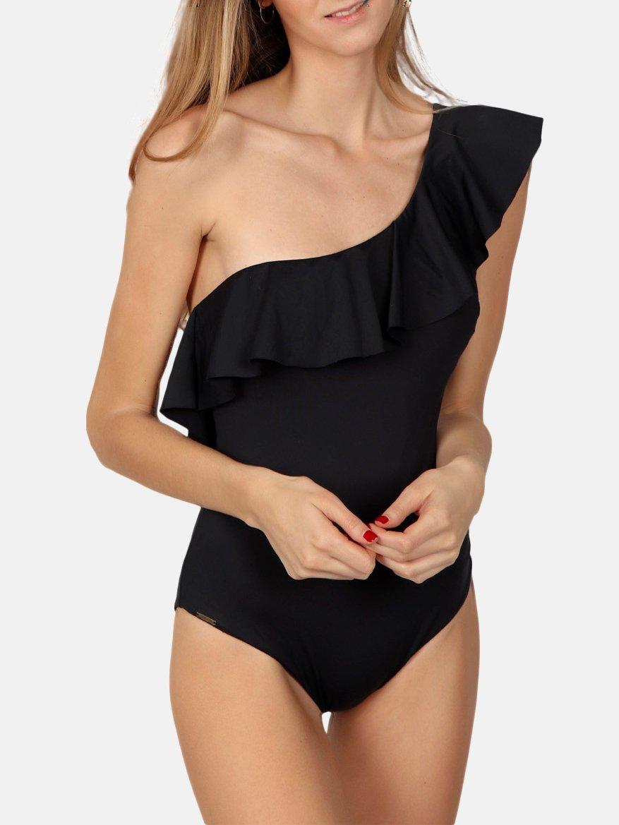 Admas 1-teiliger Badeanzug mit Rüschen an der Seite