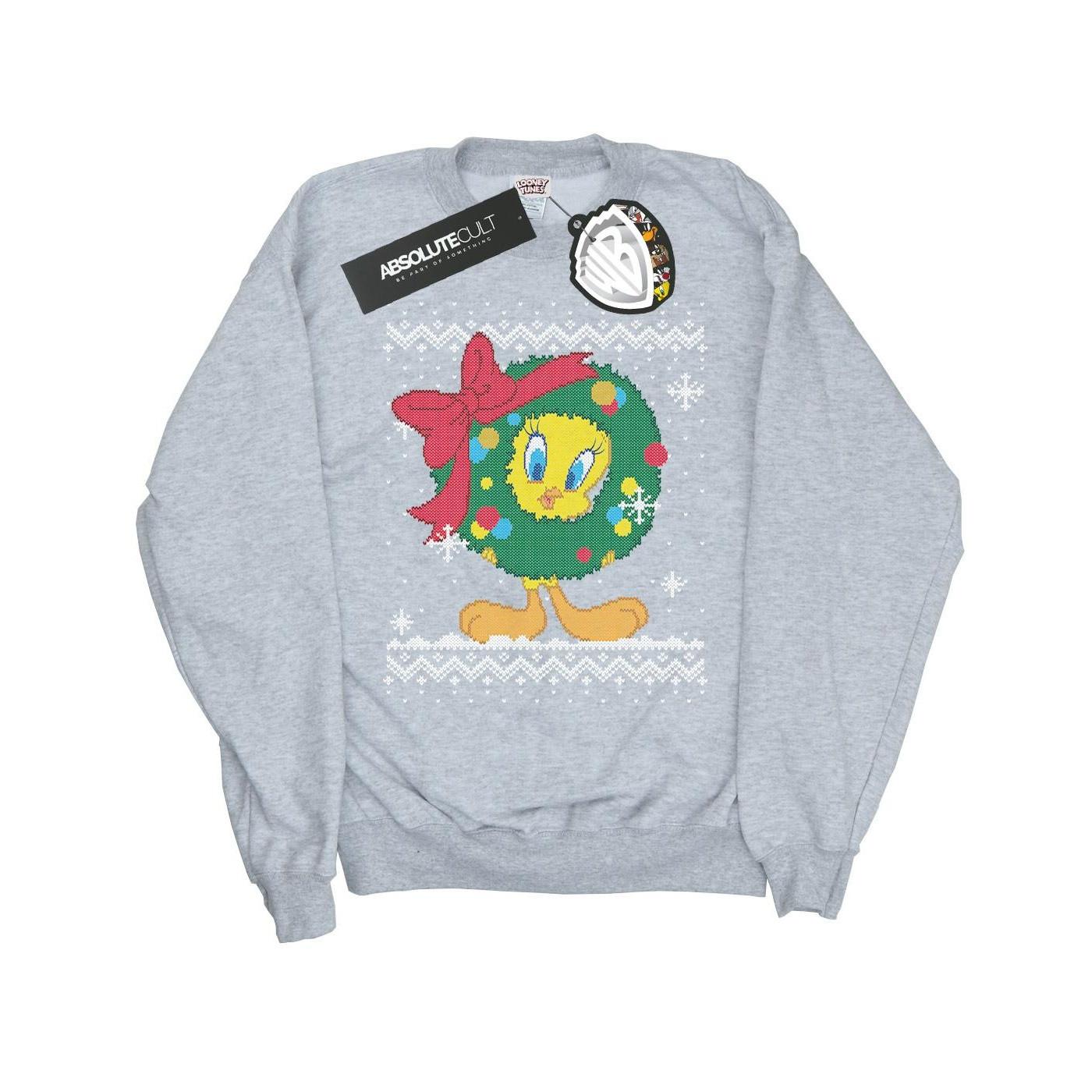 LOONEY TUNES Tweety Pie Christmas Fair Isle Sweatshirt
