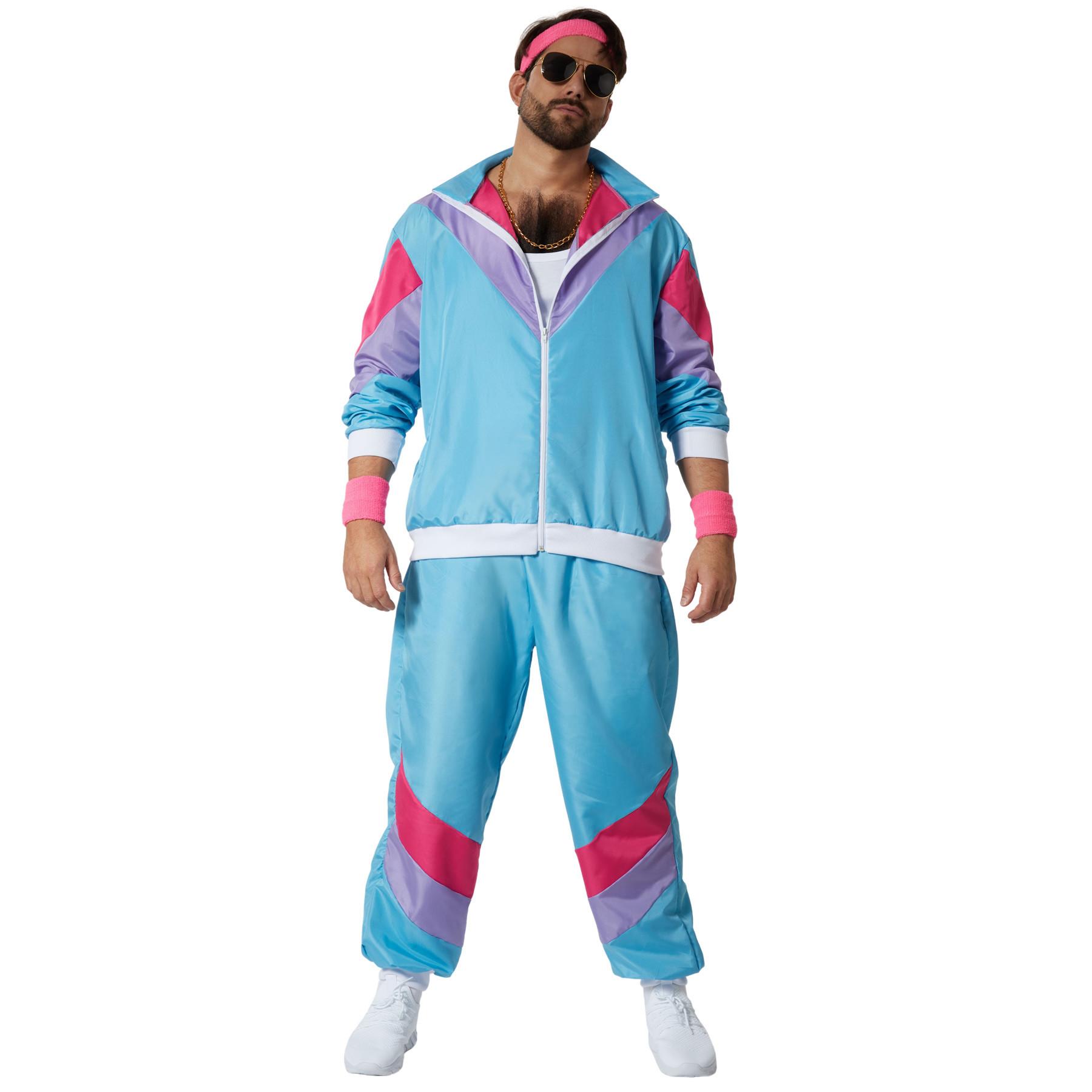 Tectake kostüm Retro 80er 90er Jahre Jogginganzug Set