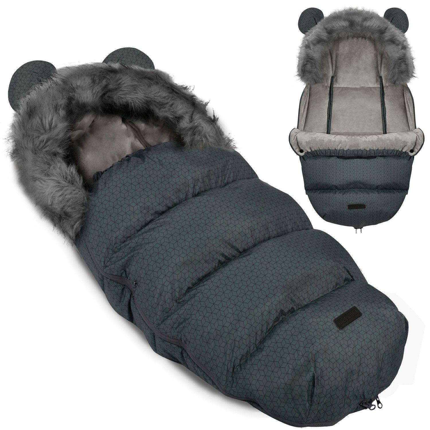 B2X Elmi Ricokids Schlafsack für Kinderwagen und Schlitten – Graphit