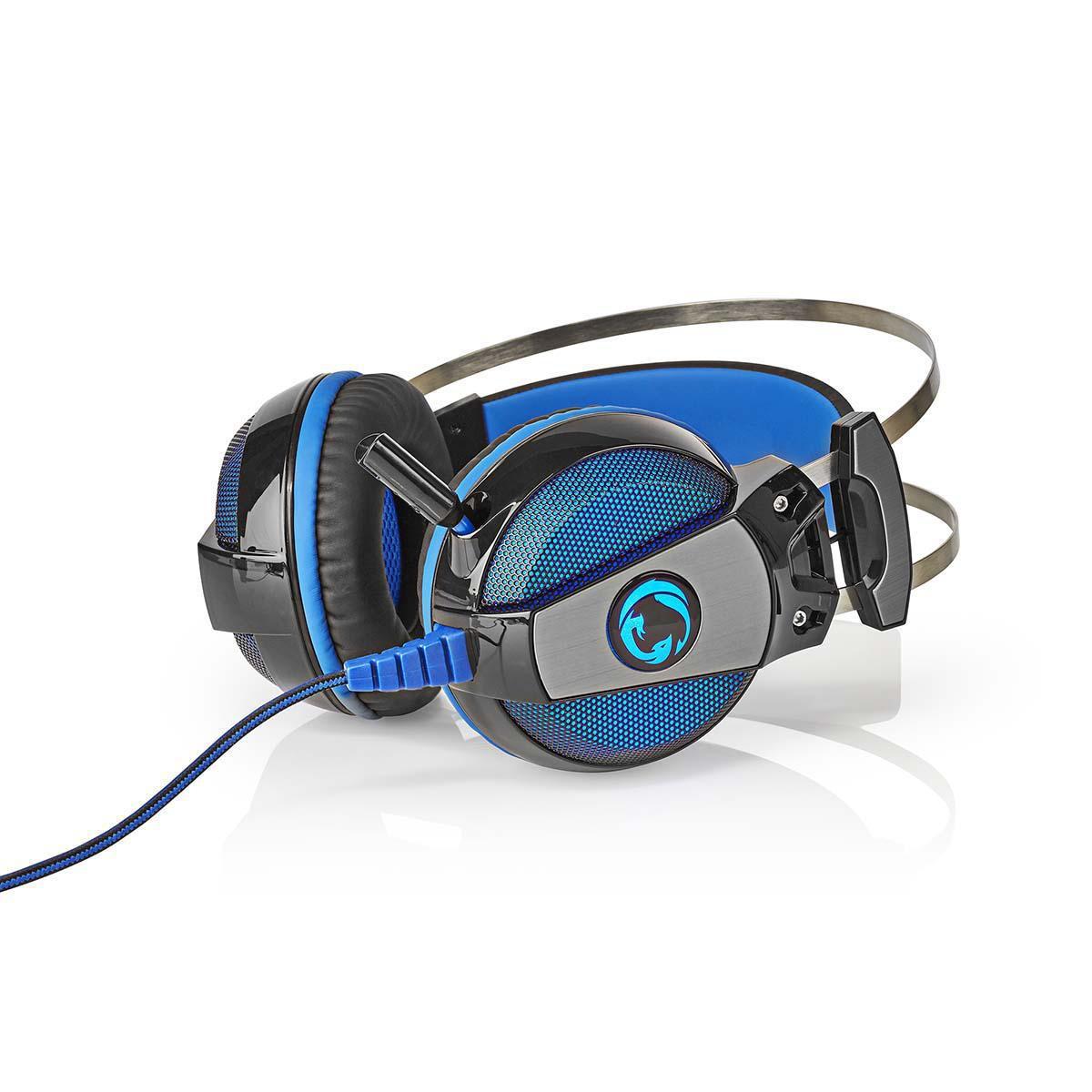 Nedis Gaming-Headset | Over-Ear | Surround | USB Typ-A | Biegbares & einziehbares Mikrofon | 2,10 m | Normale Beleuchtung