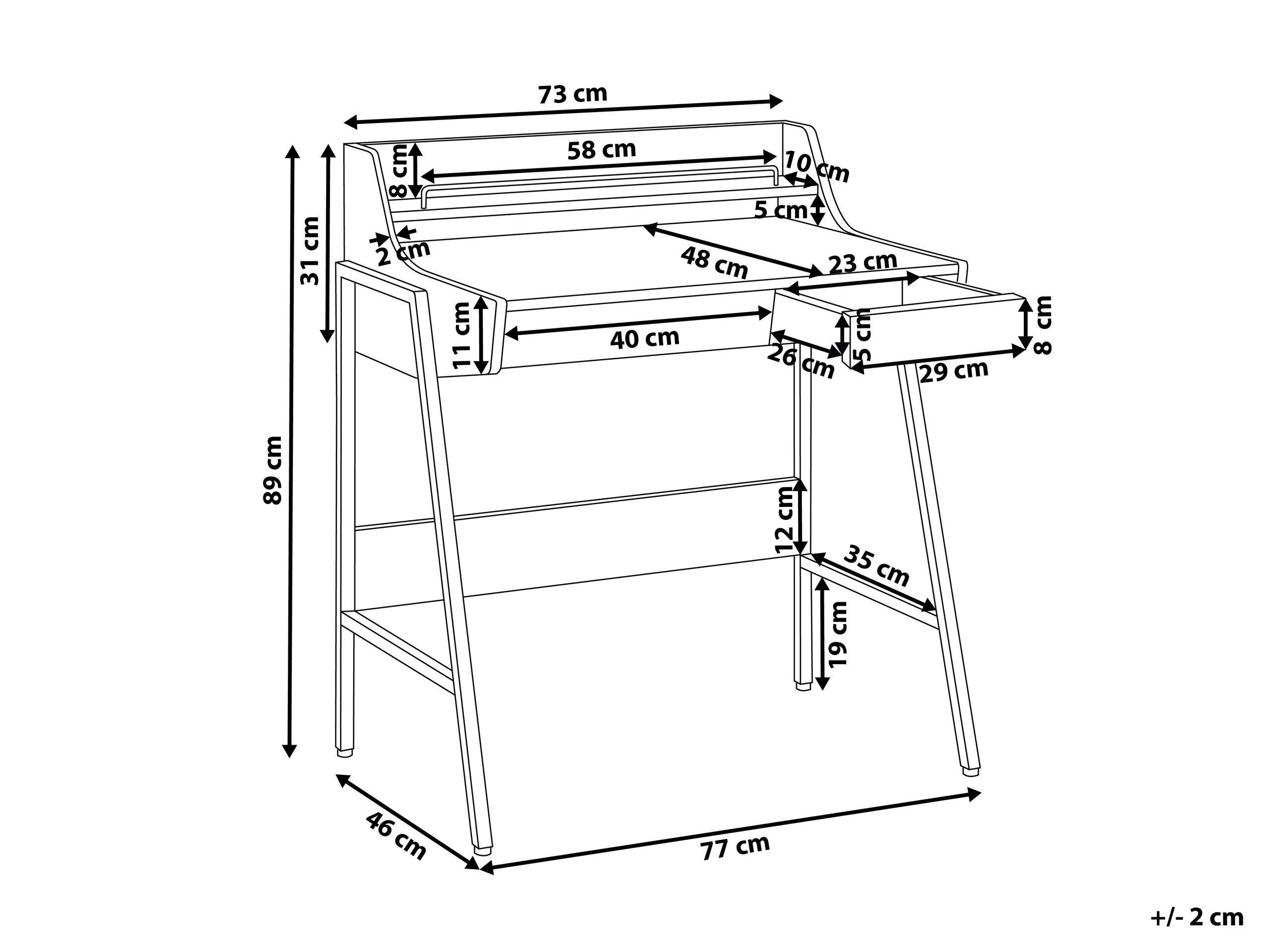 Beliani Schreibtisch aus MDF-Platte Modern BROXTON