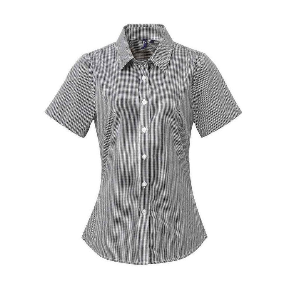 PREMIER Kurzärmliges Button Down Hemd Kariert