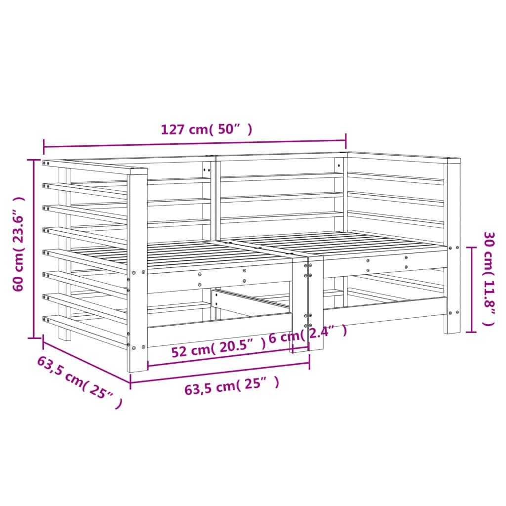 VidaXL Garten ecksofa kiefernholz