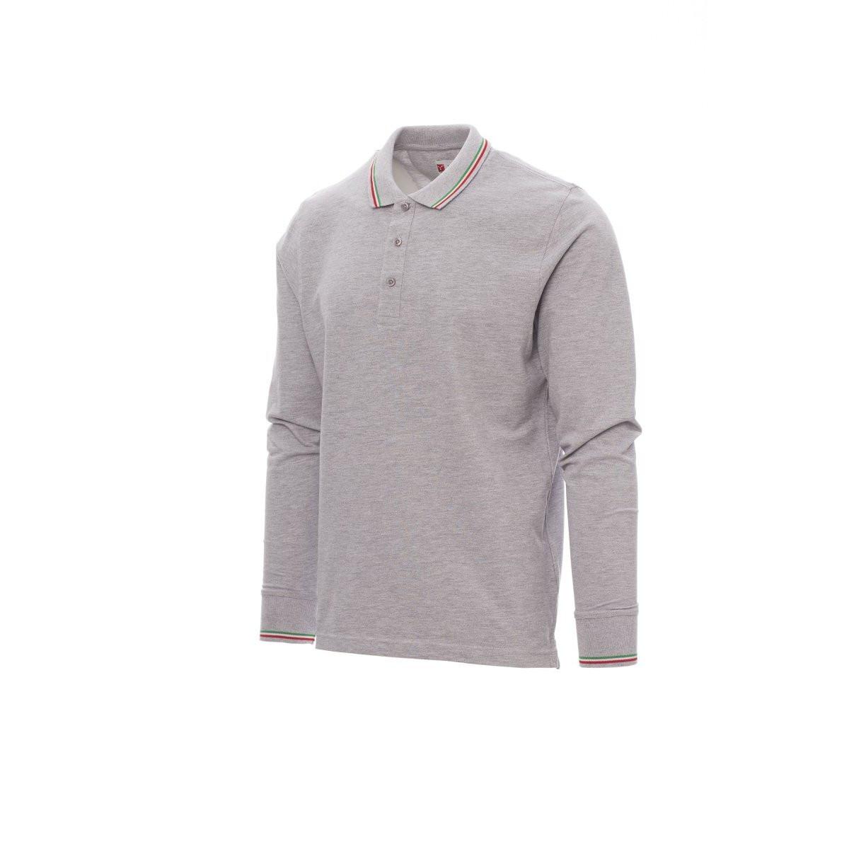 Payper Wear Langarm Polo Shirt mit gestreiftem Kragen und Bündchen