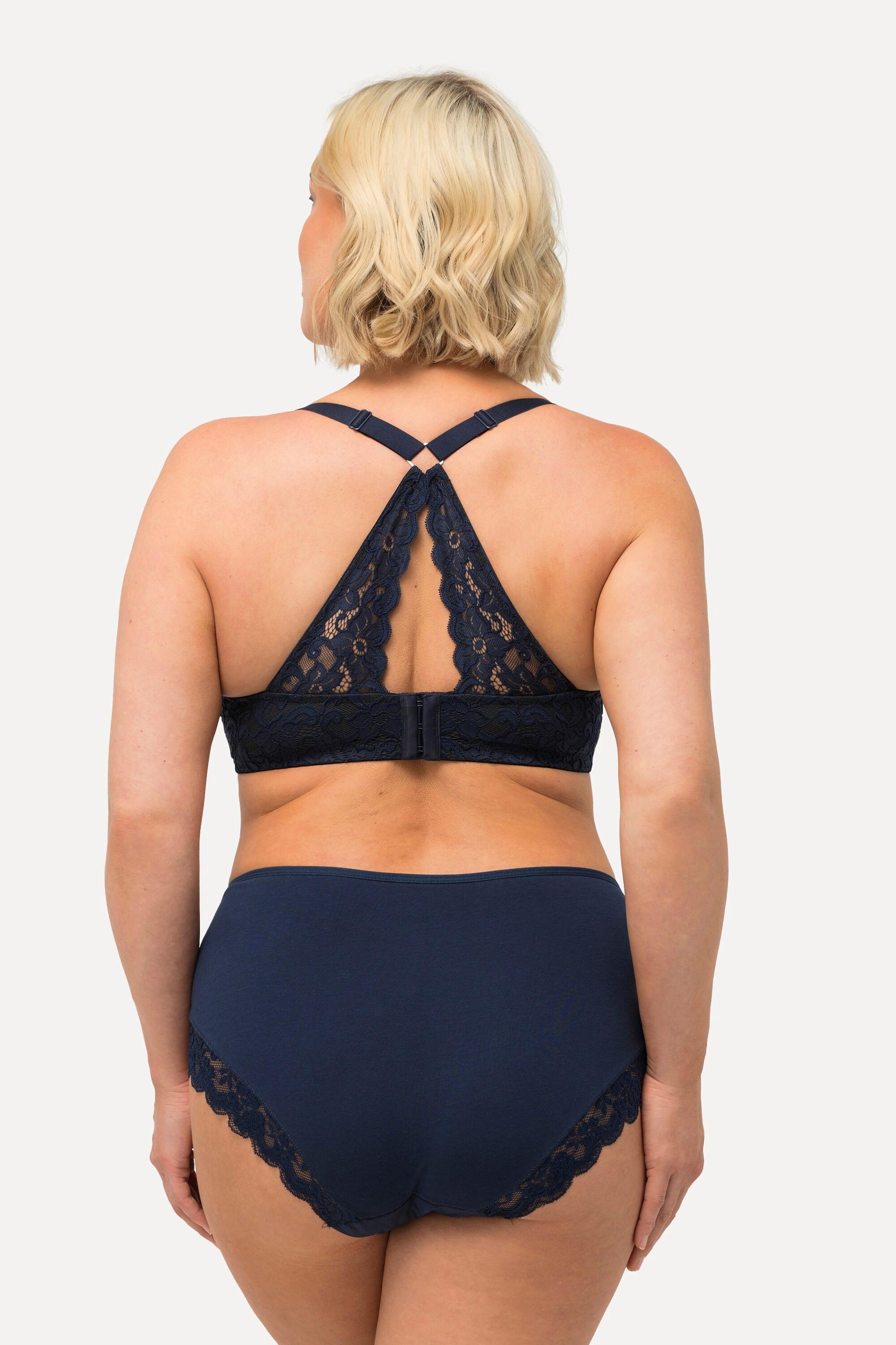 Ulla Popken Bügel-BH, Spitze, Doppelverschluss, Cup C - D