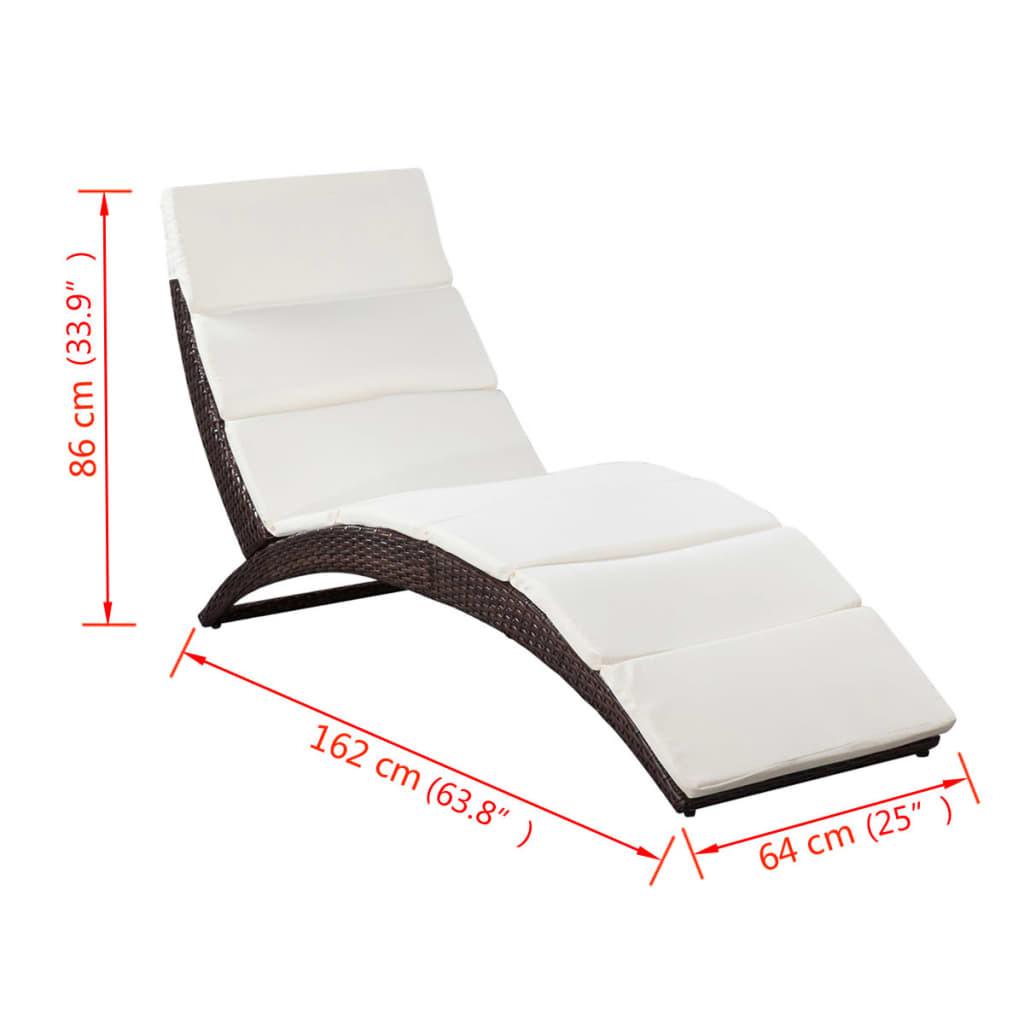 VidaXL Sonnenliege poly-rattan