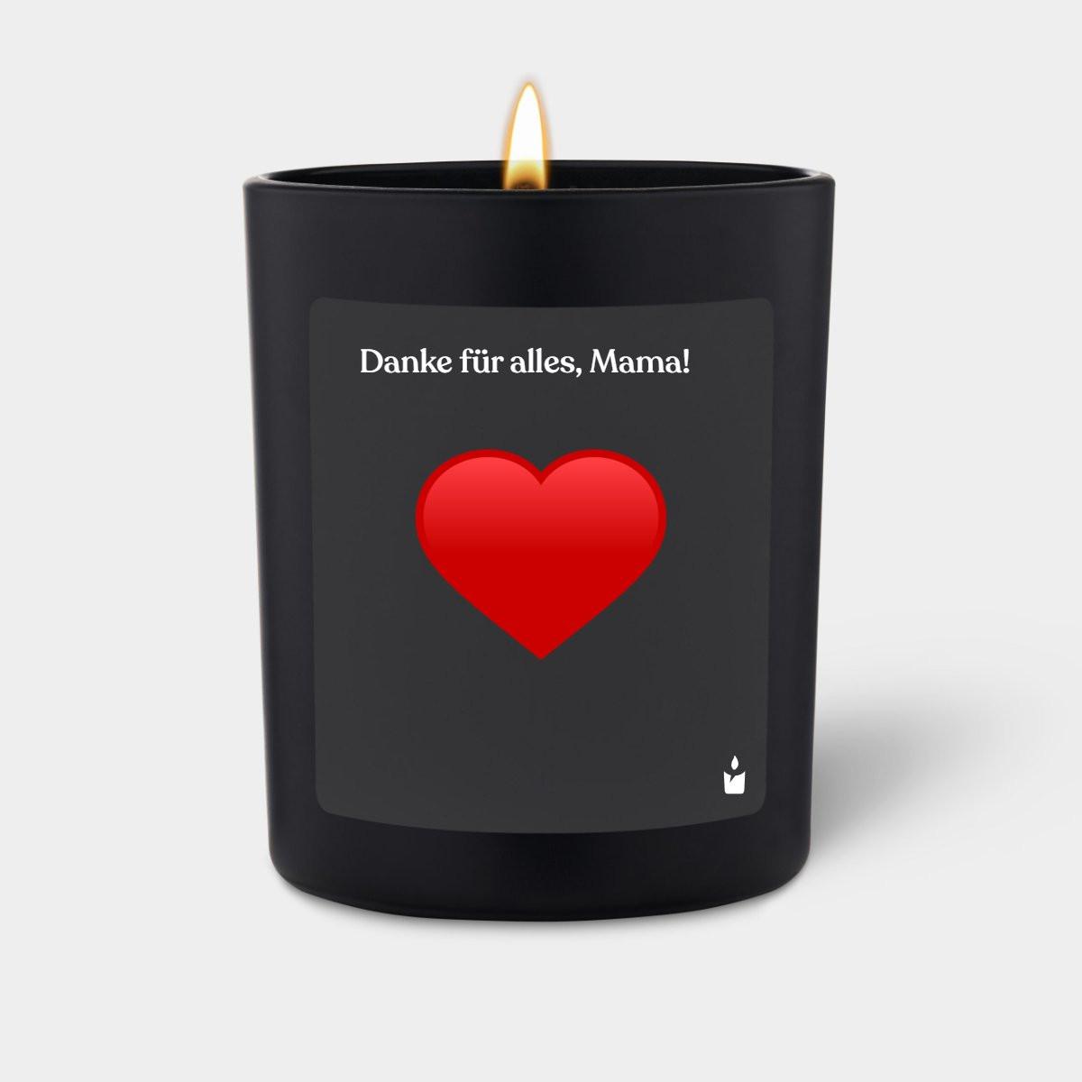 CandleHand Duftkerze Woody Danke für alles, Mama!