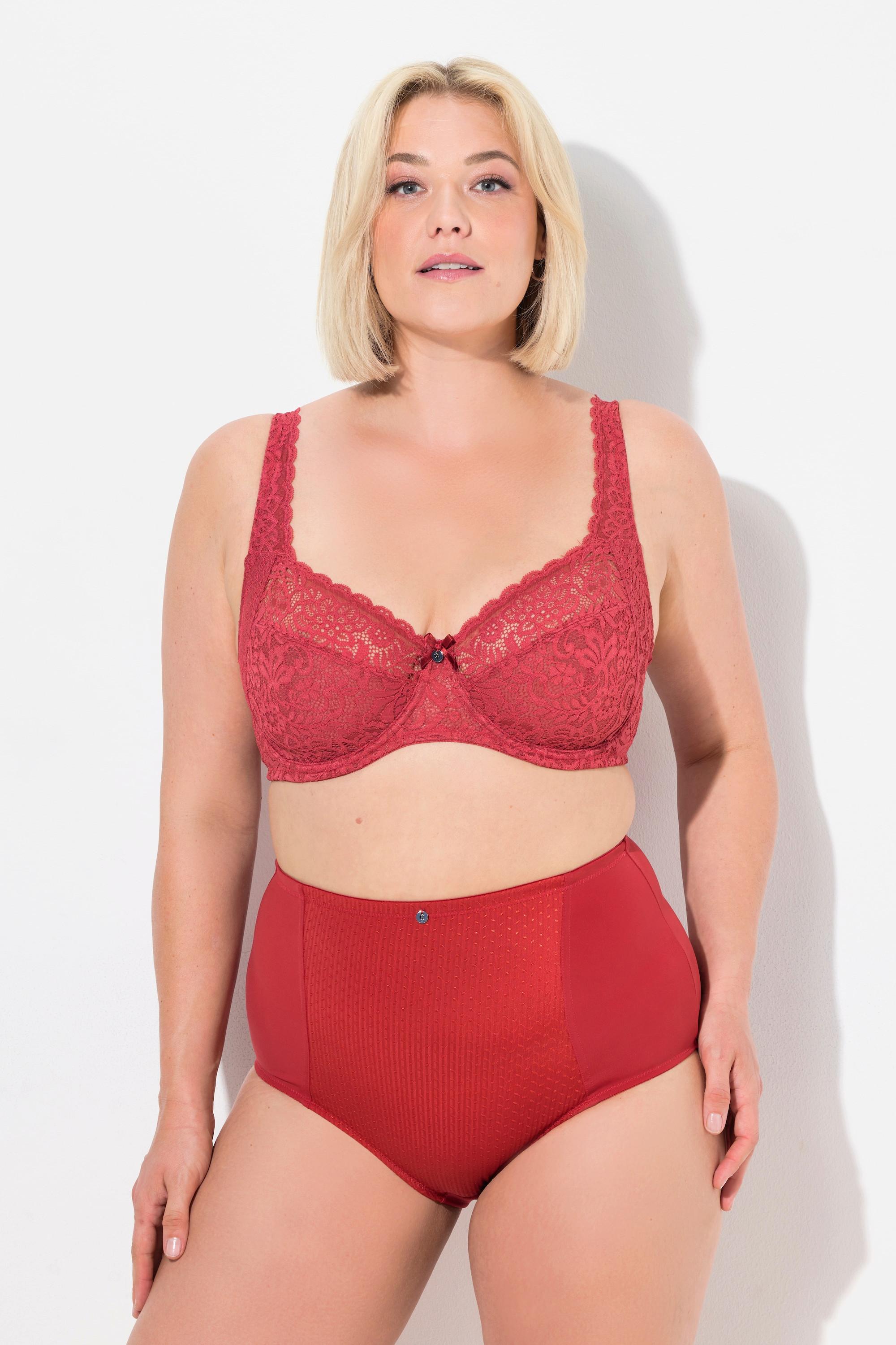 Ulla Popken Bügel-BH, Blütenspitze, Vollspitze, Cup C - E