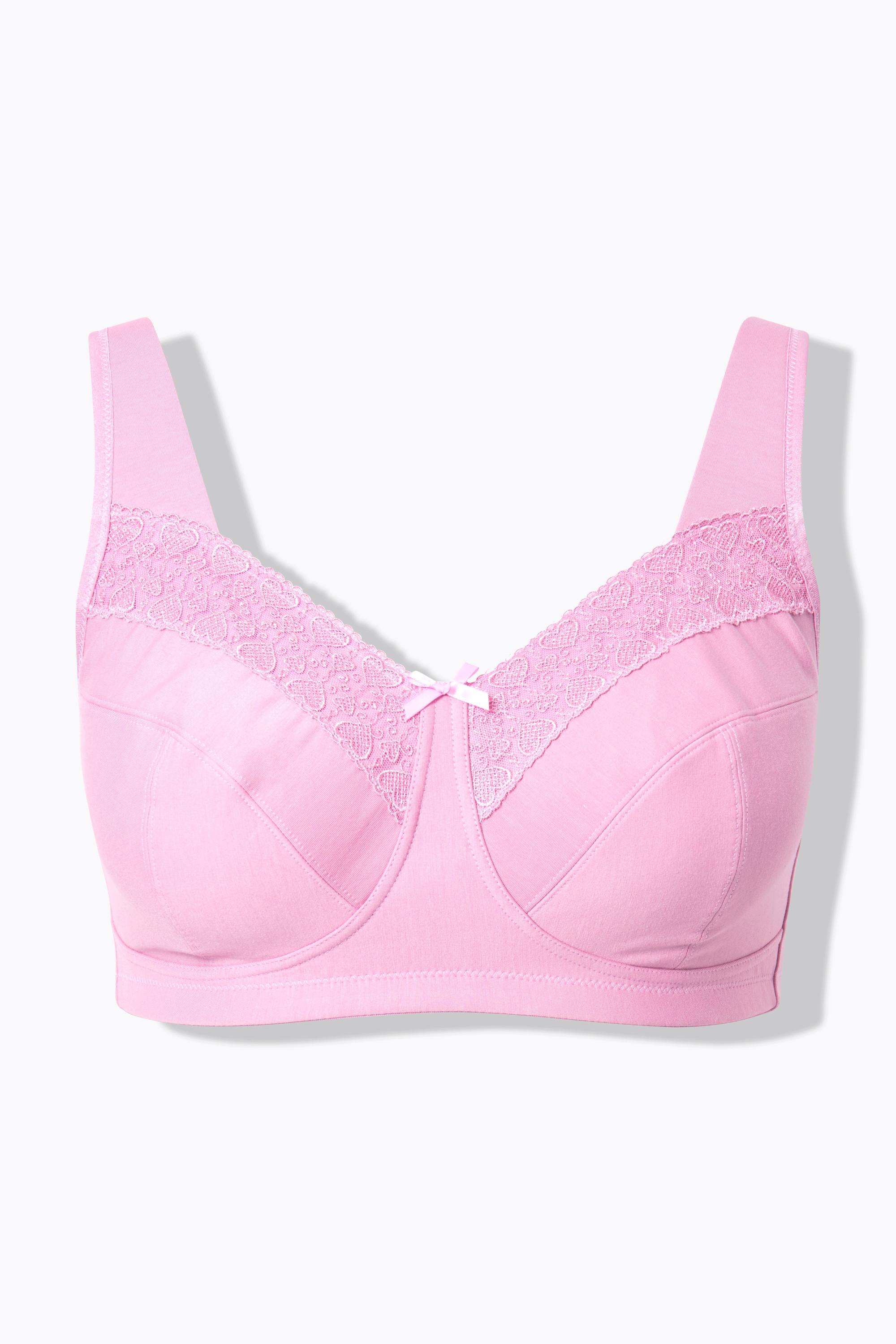 Ulla Popken Entlastungs-BH, bügellos, Blüten/Herzspitze, Cup C - H