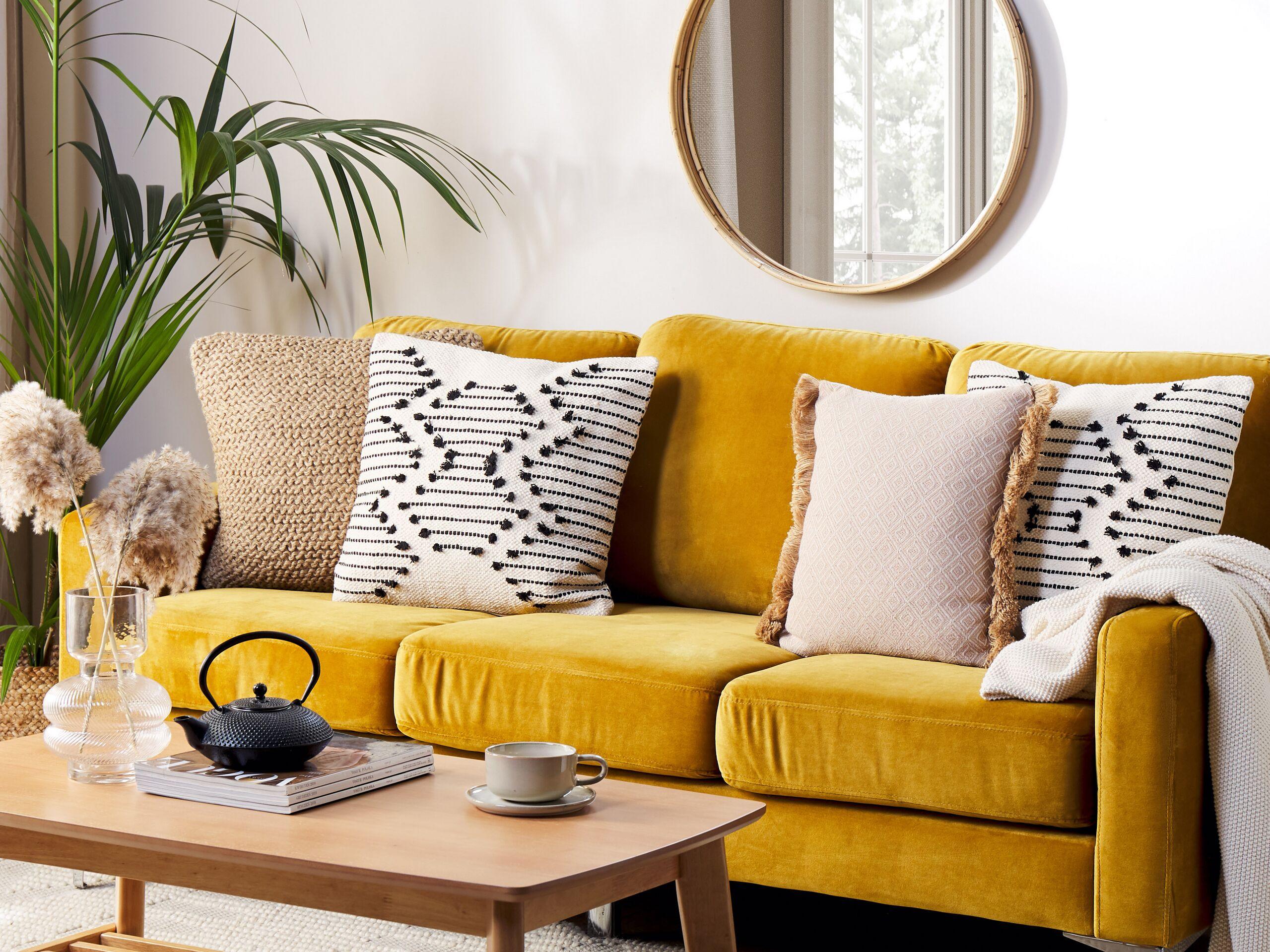 Beliani Kissen 2er Set aus Baumwolle Boho MYRTUS