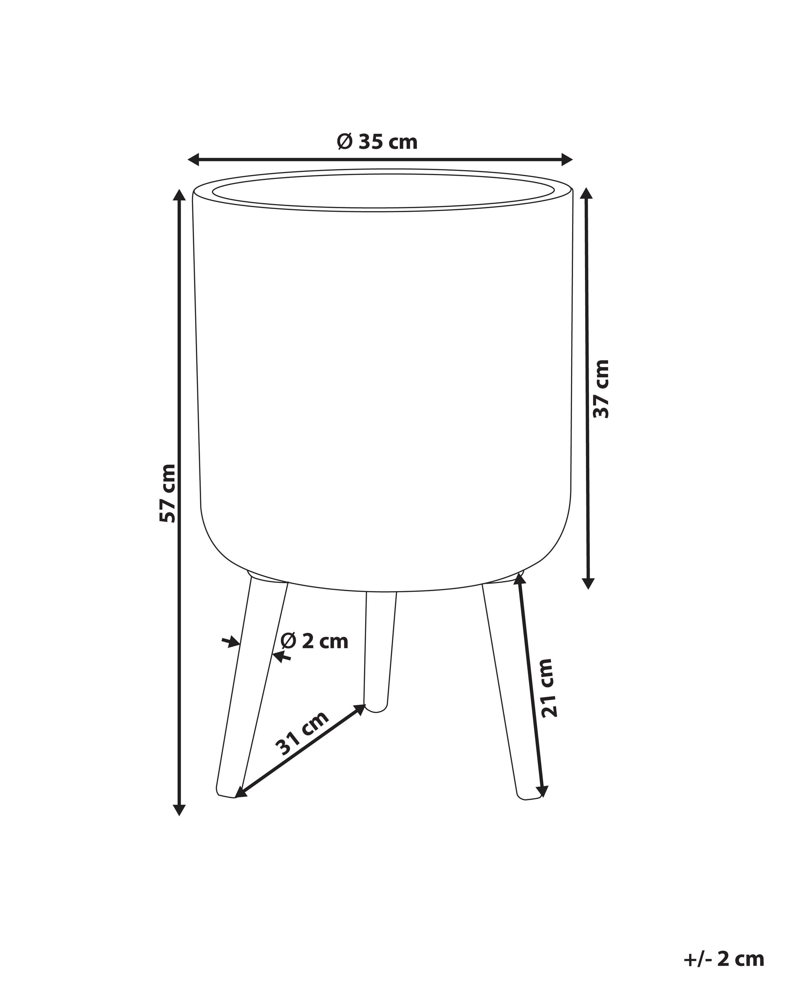 Beliani Blumentopf mit Beinen aus Lehm-Faser-Mischung Klassisch MACLURA