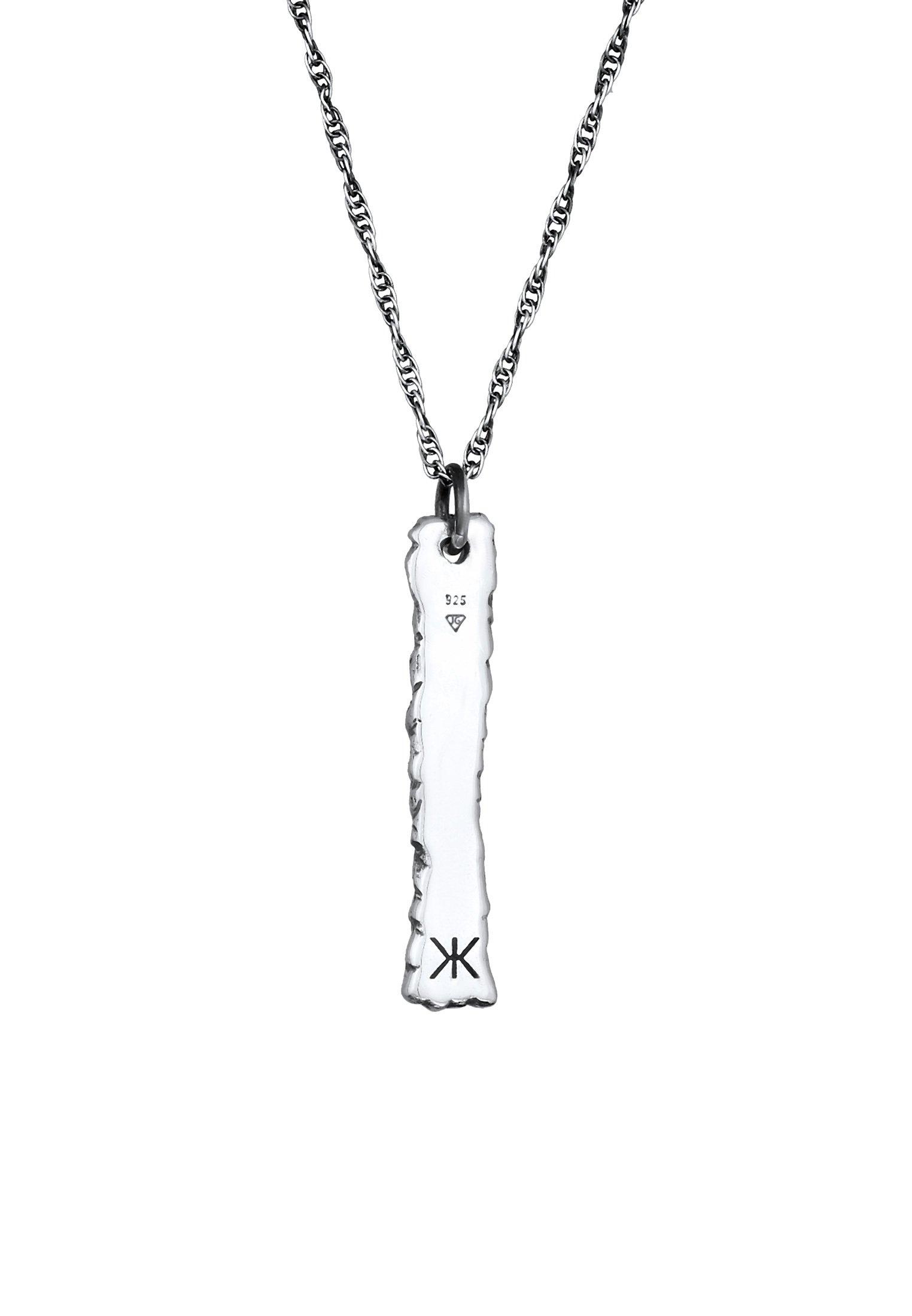 Kuzzoi Halskette Peace Friedenszeichen Figarokette 925 Silber