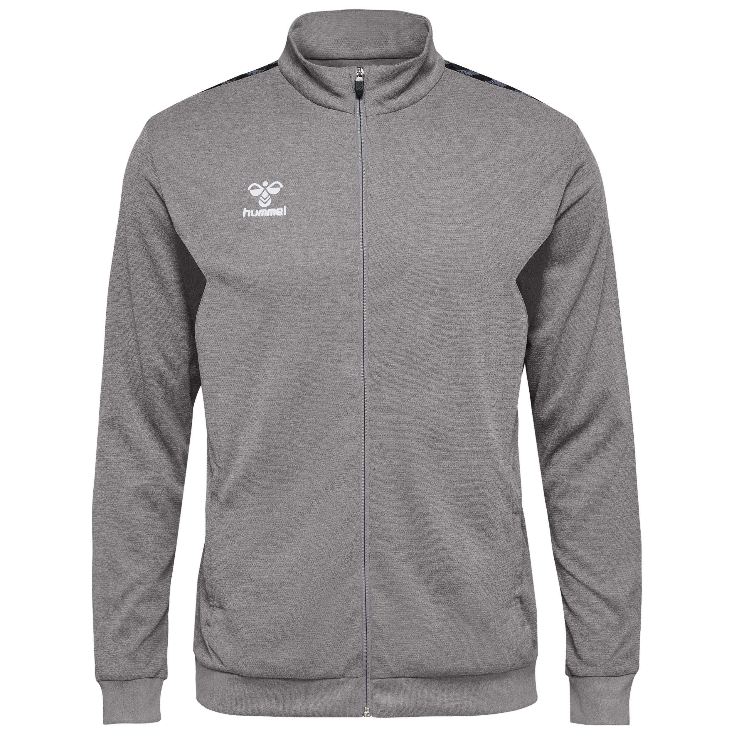 Hummel sweatjacke mit reißverschluss aus polyester authentic