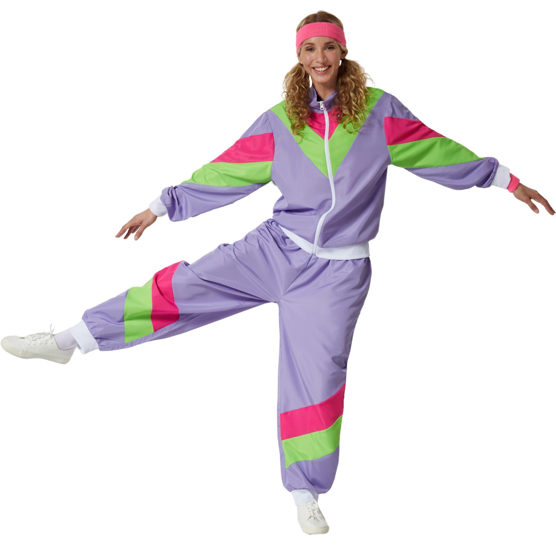 Tectake kostüm Retro 80er 90er Jahre Jogginganzug