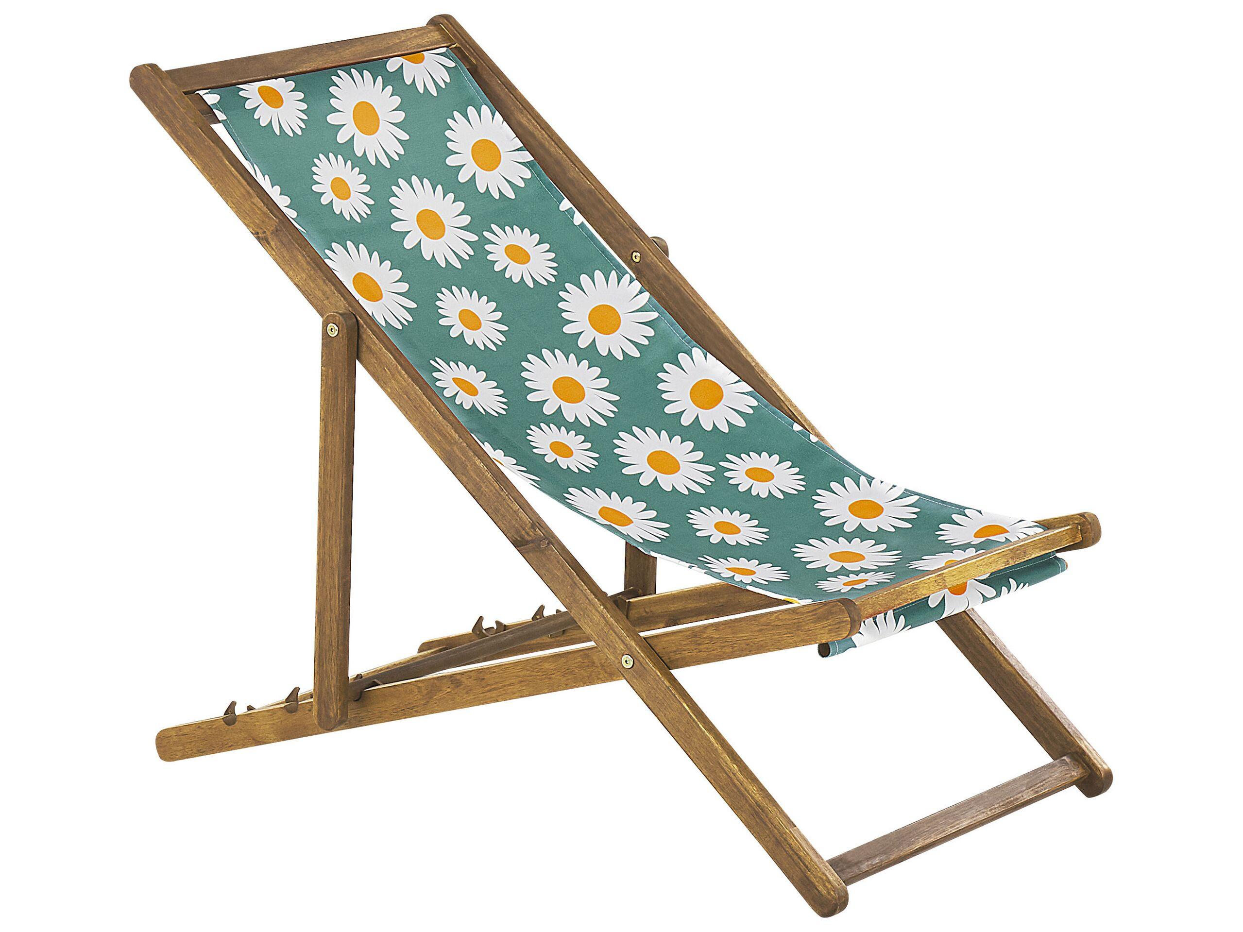 Beliani Set mit 2 klappbaren Liegestühlen aus Polyester Modern ANZIO