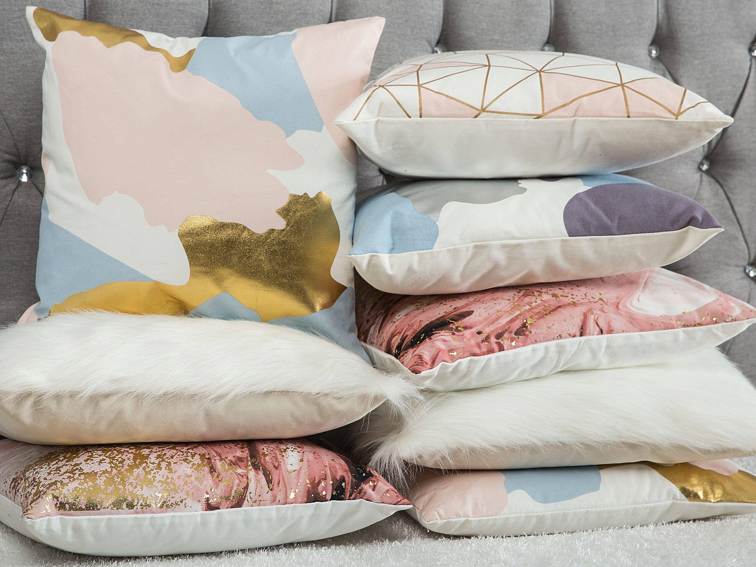 Beliani Dekokissen 2er Set aus Polyester Modern LANTANA