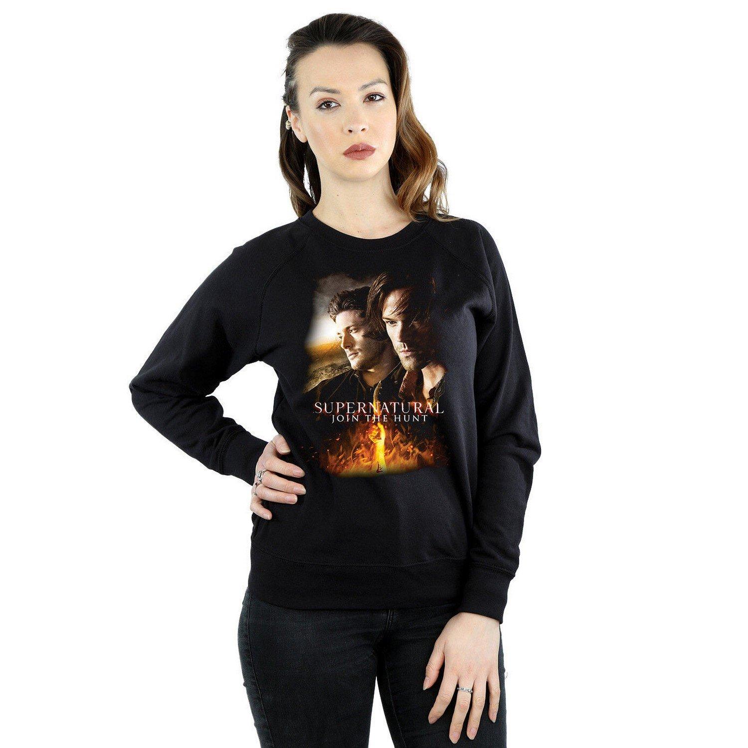 Supernatural Flaming Poster Sweatshirt