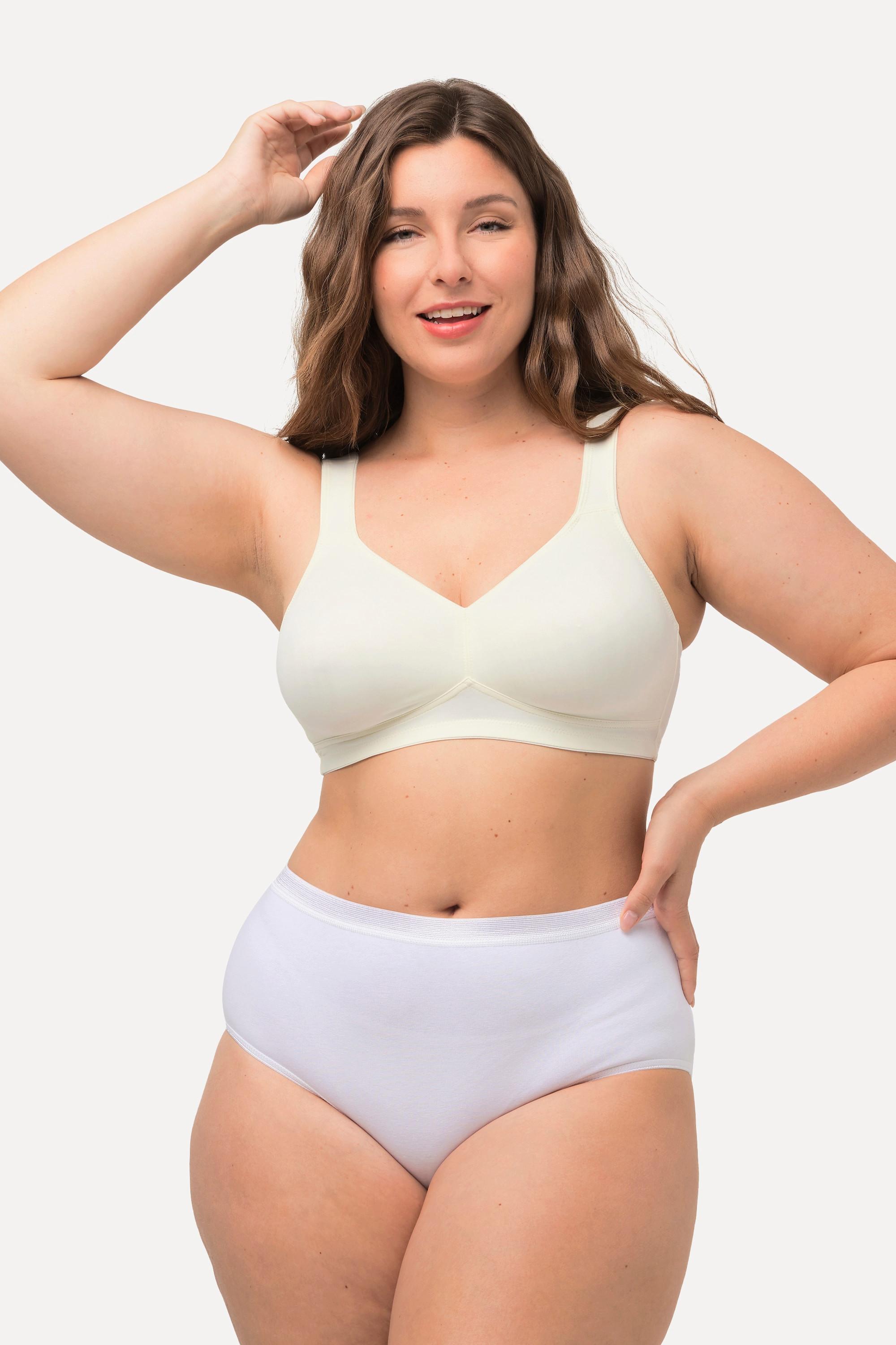 Ulla Popken Mikrofaser-BH, vorgeformte Cups, atmungsaktiv