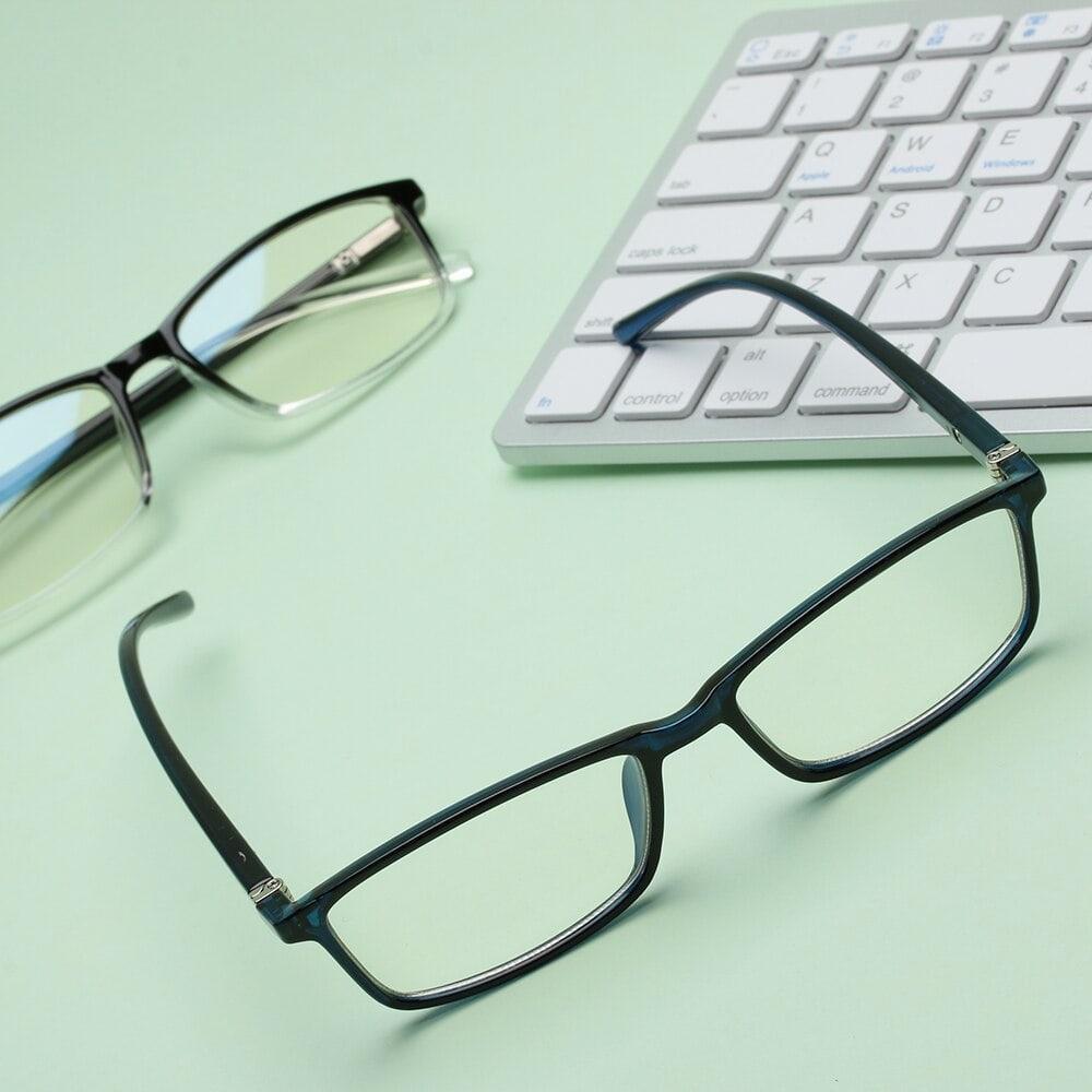 eStore Anti-Blaulicht-Brille - Glänzend Schwarz
