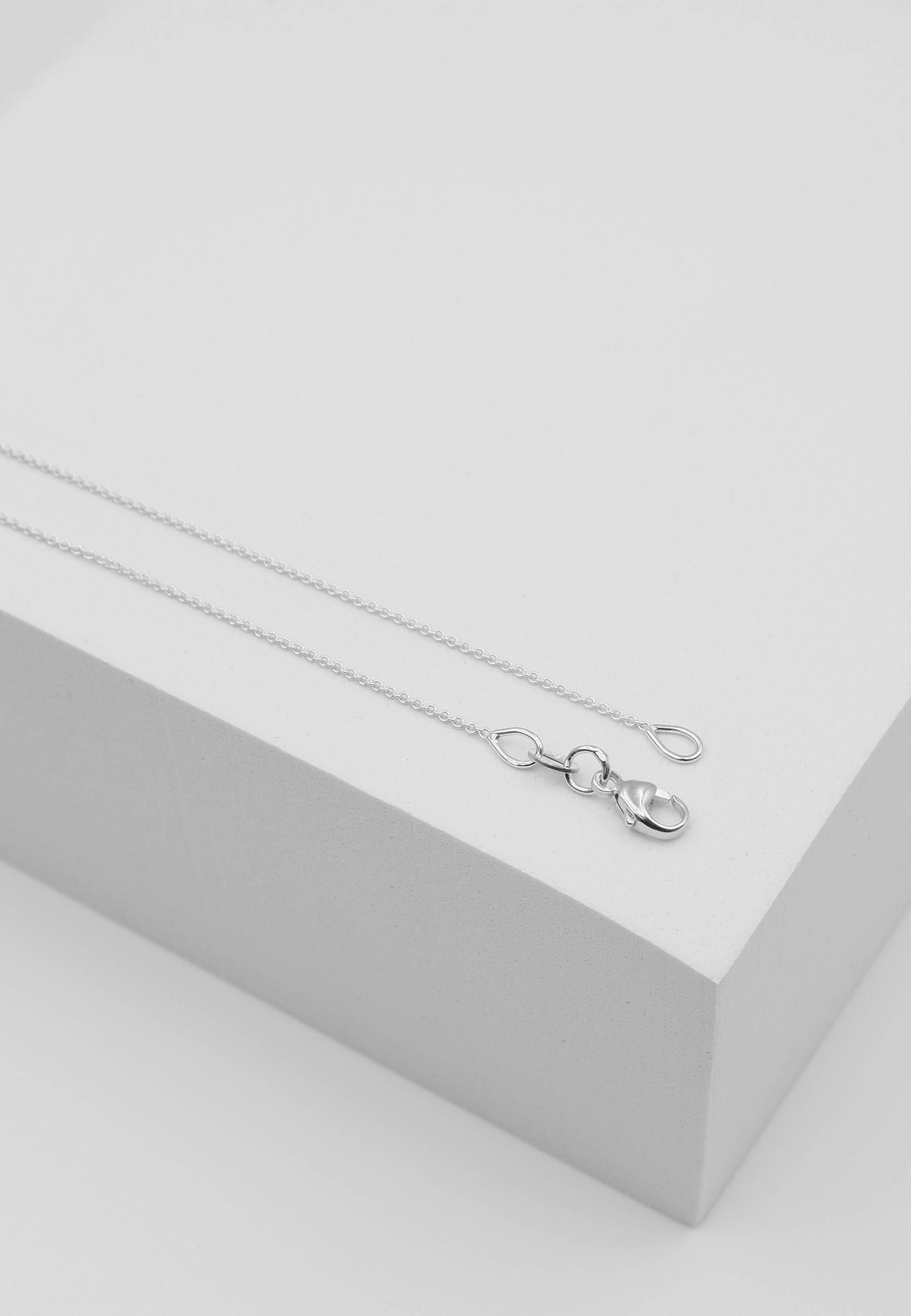 MUAU Schmuck Collier Rundanker Weissgold 750, 0.9mm, 50cm