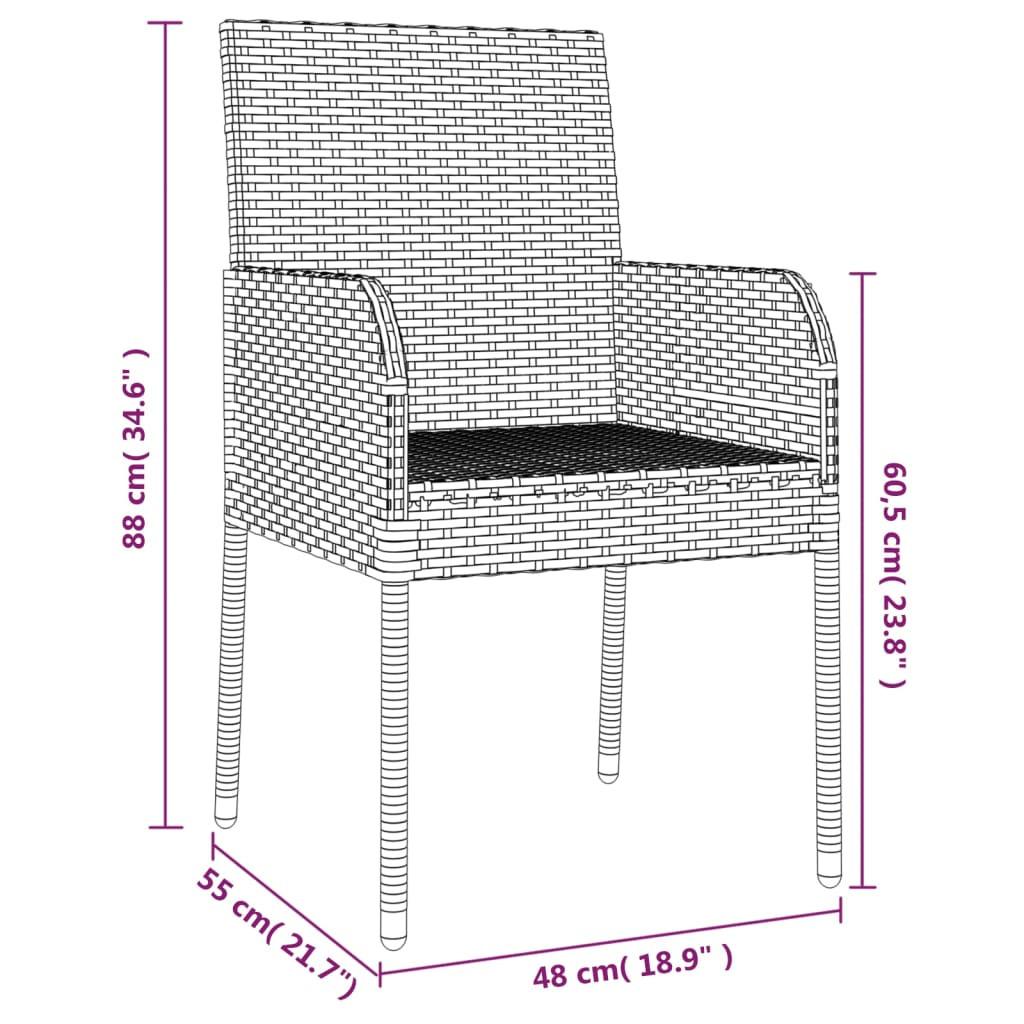 VidaXL Garten essgruppe poly-rattan