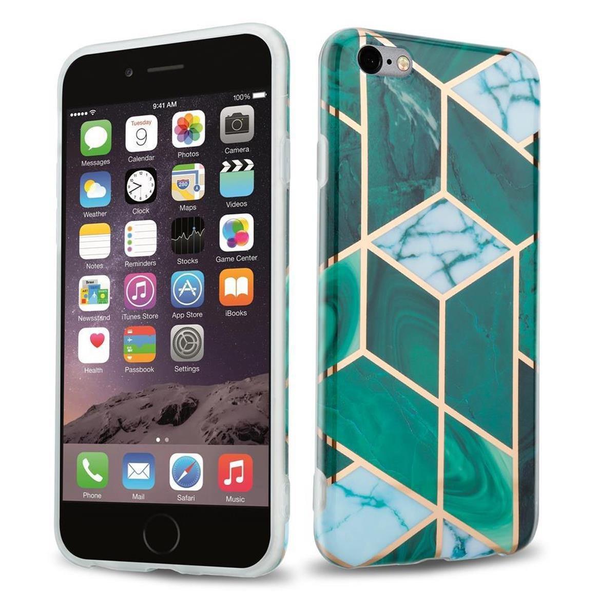 Cadorabo Hülle für Apple iPhone 6 PLUS 6S PLUS aus TPU Silikon mit Muster Mosaik
