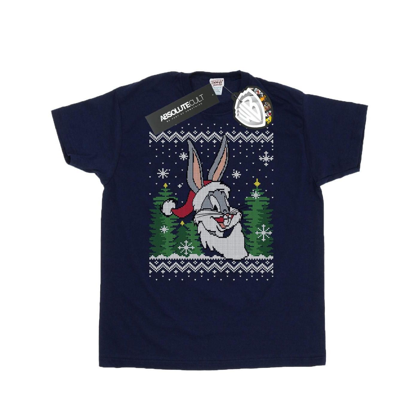 LOONEY TUNES Bugs Bunny Christmas Print T-Shirt