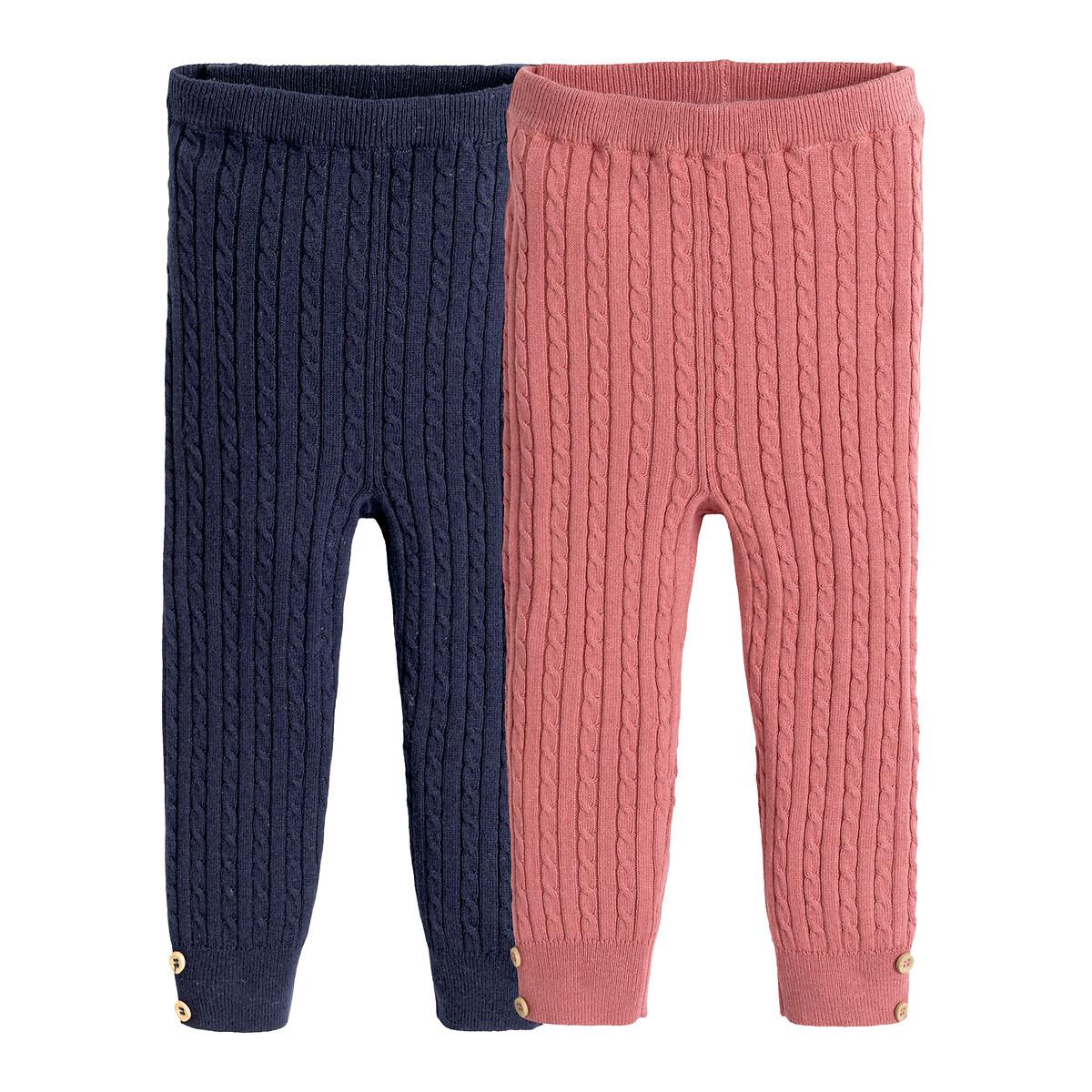 La Redoute Collections 2er-Pack Leggings mit Zopfmuster
