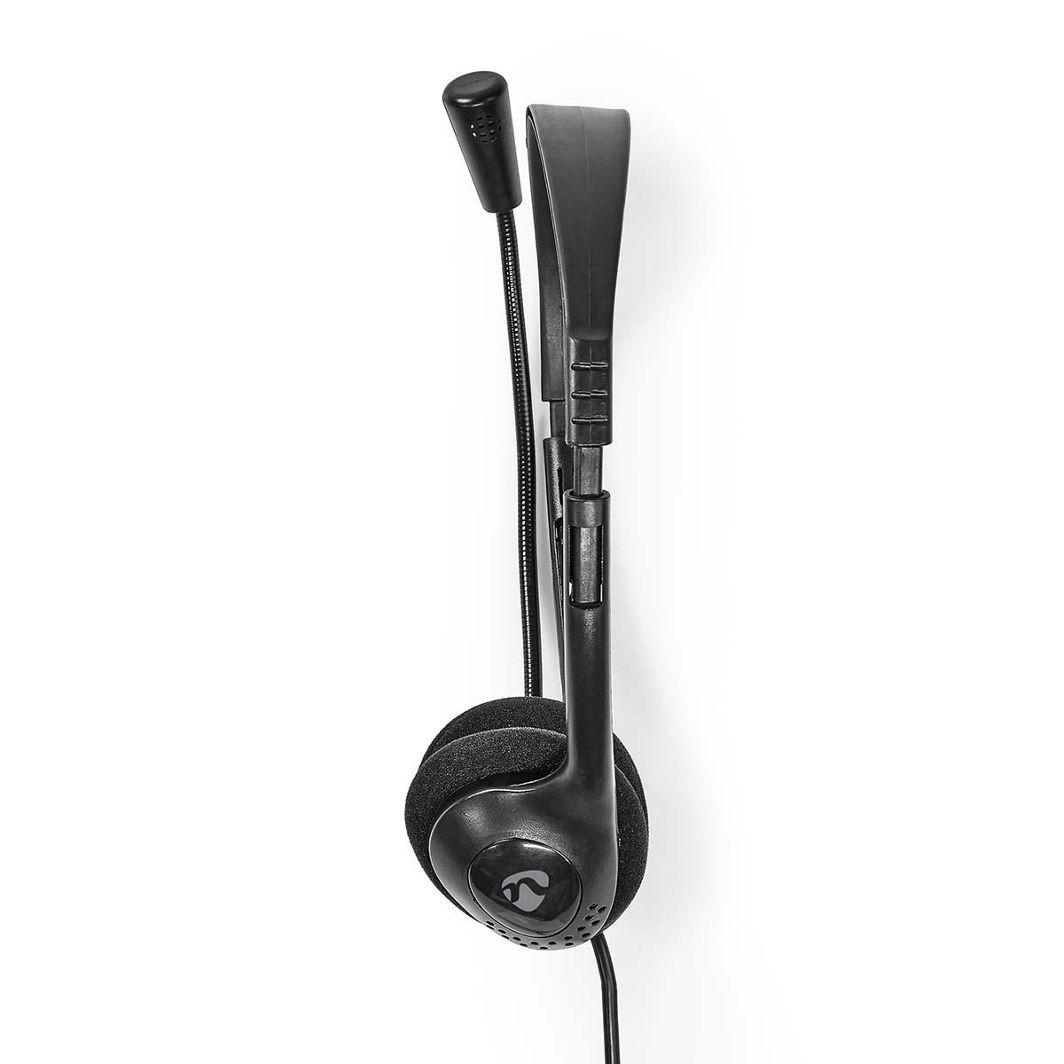 Nedis PC -Headset | On-Ear | Stereo | USB Typ-A / USB Typ-C ™ | Faltbares Mikrofon | Schwarz