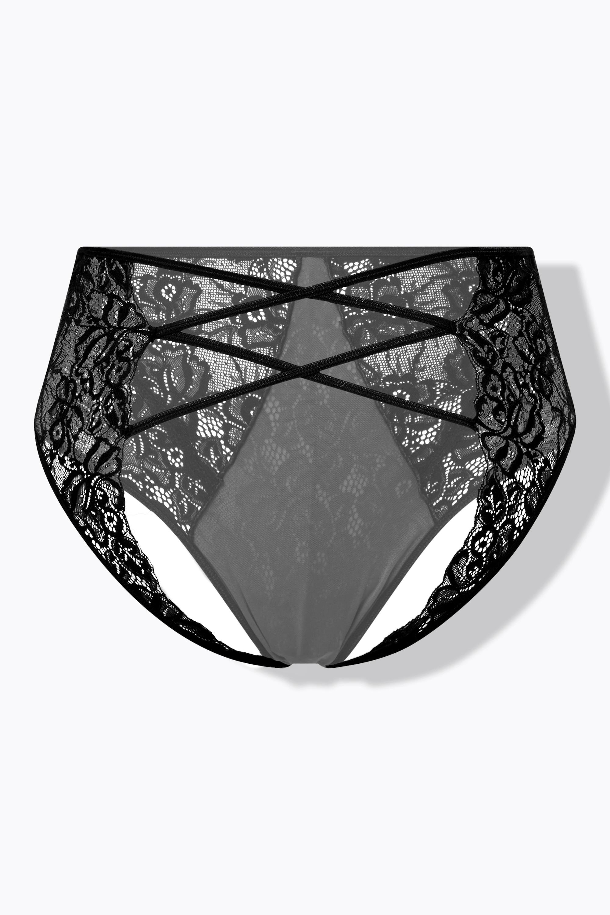 Ulla Popken Taillenslip, Ouvert, Criss-Cross